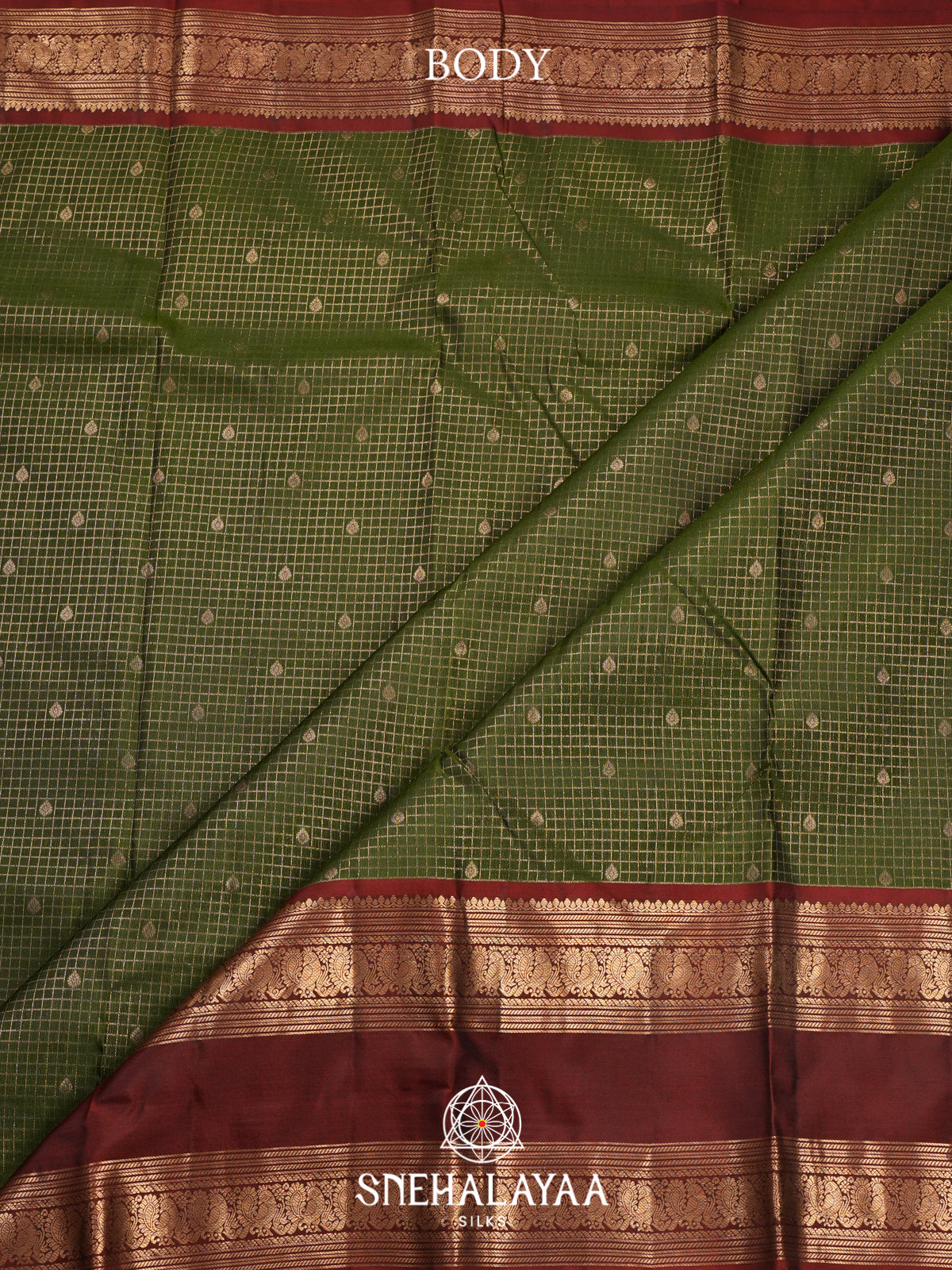 Forest Green Kanjivaram Silk Saree