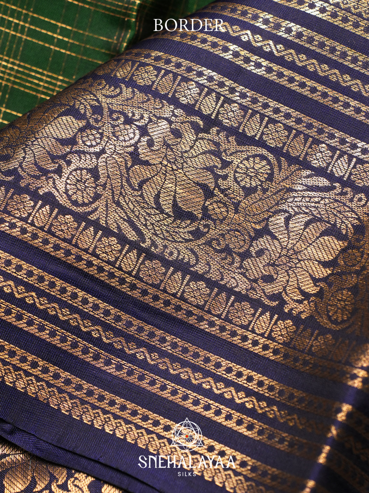 Forest Green Kanjivaram Silk Saree