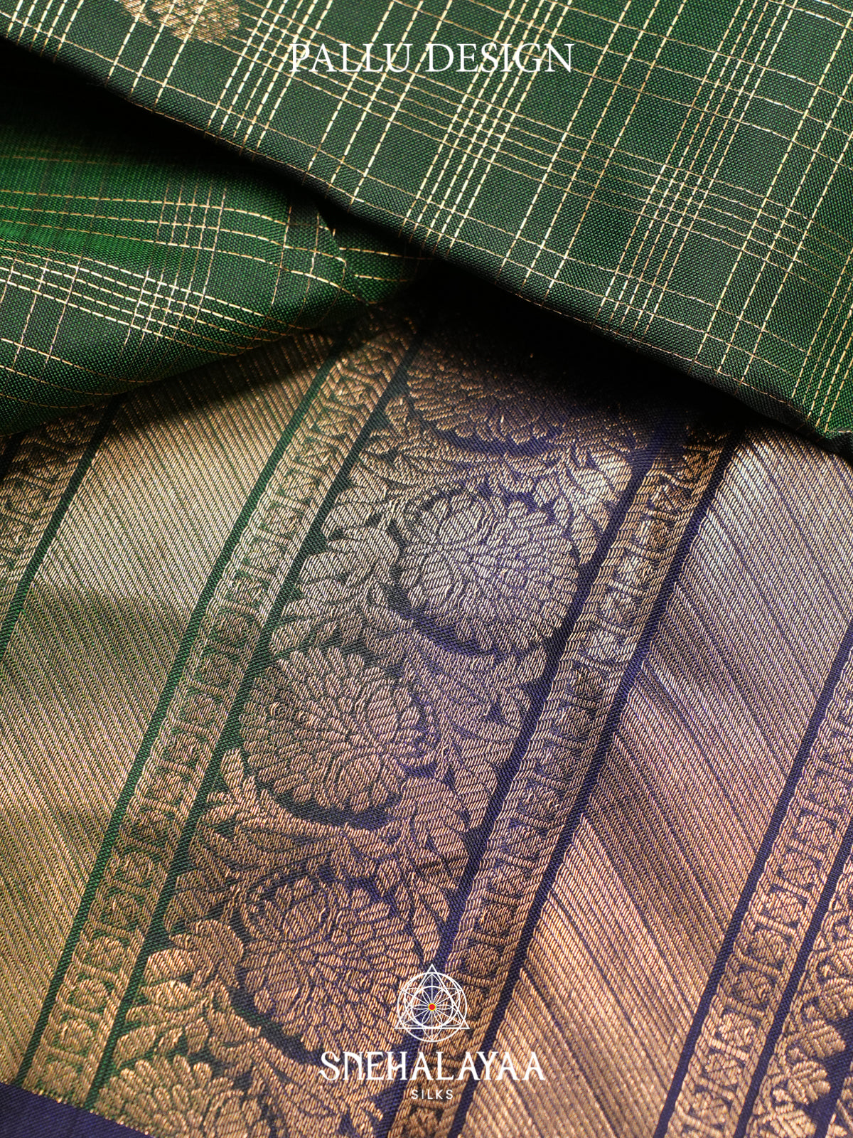 Forest Green Kanjivaram Silk Saree