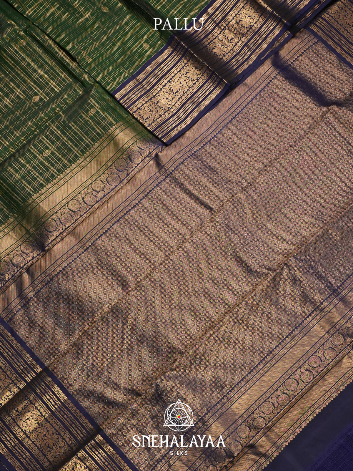 Forest Green Kanjivaram Silk Saree