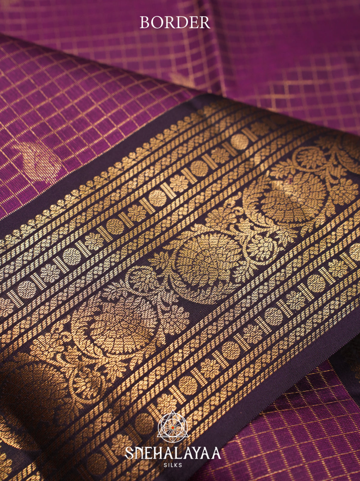 Plum Kanjivaram Silk Saree