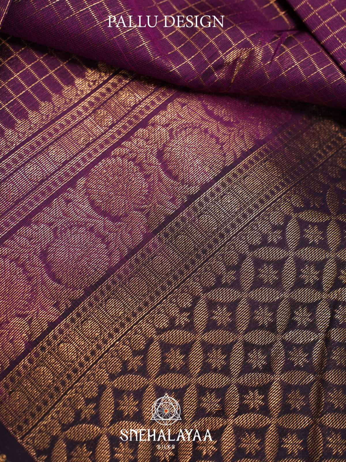 Plum Kanjivaram Silk Saree