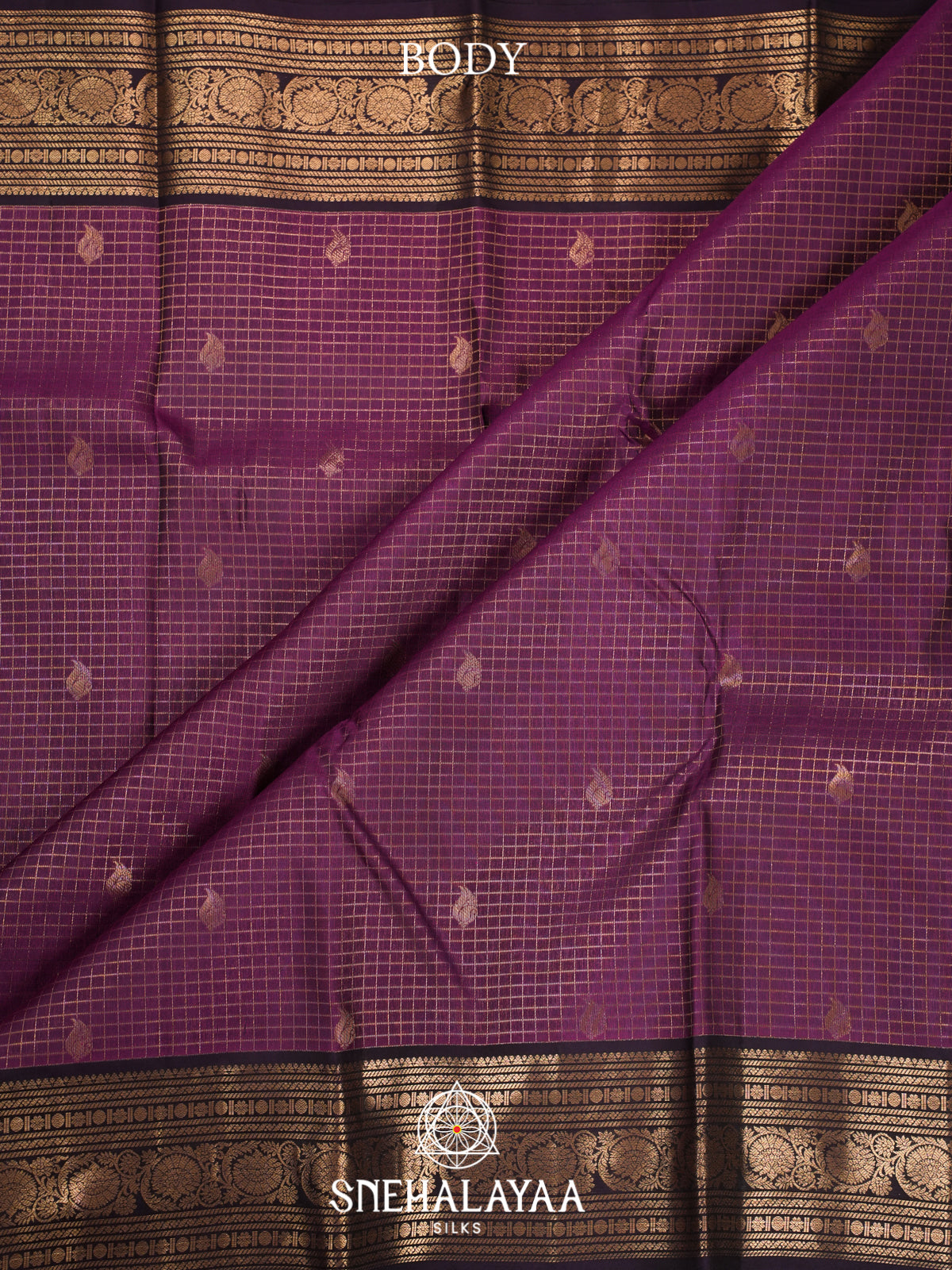 Plum Kanjivaram Silk Saree