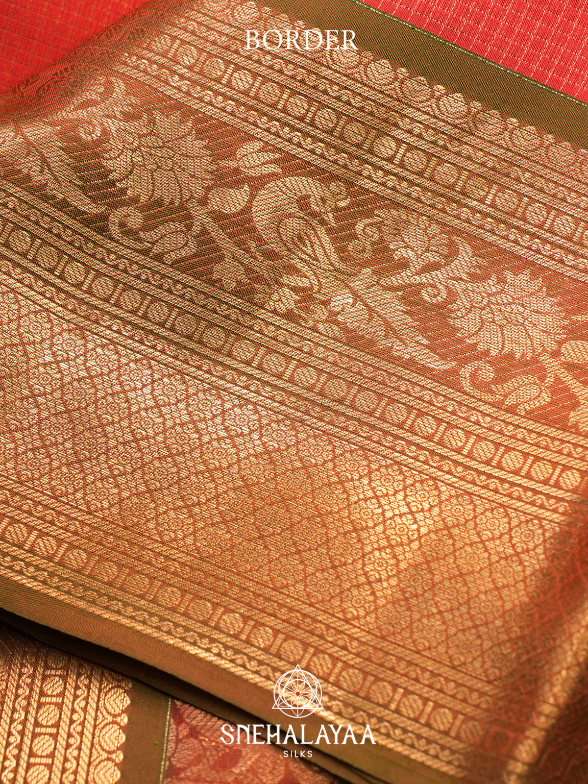 Orange Kanjivaram Silk Saree