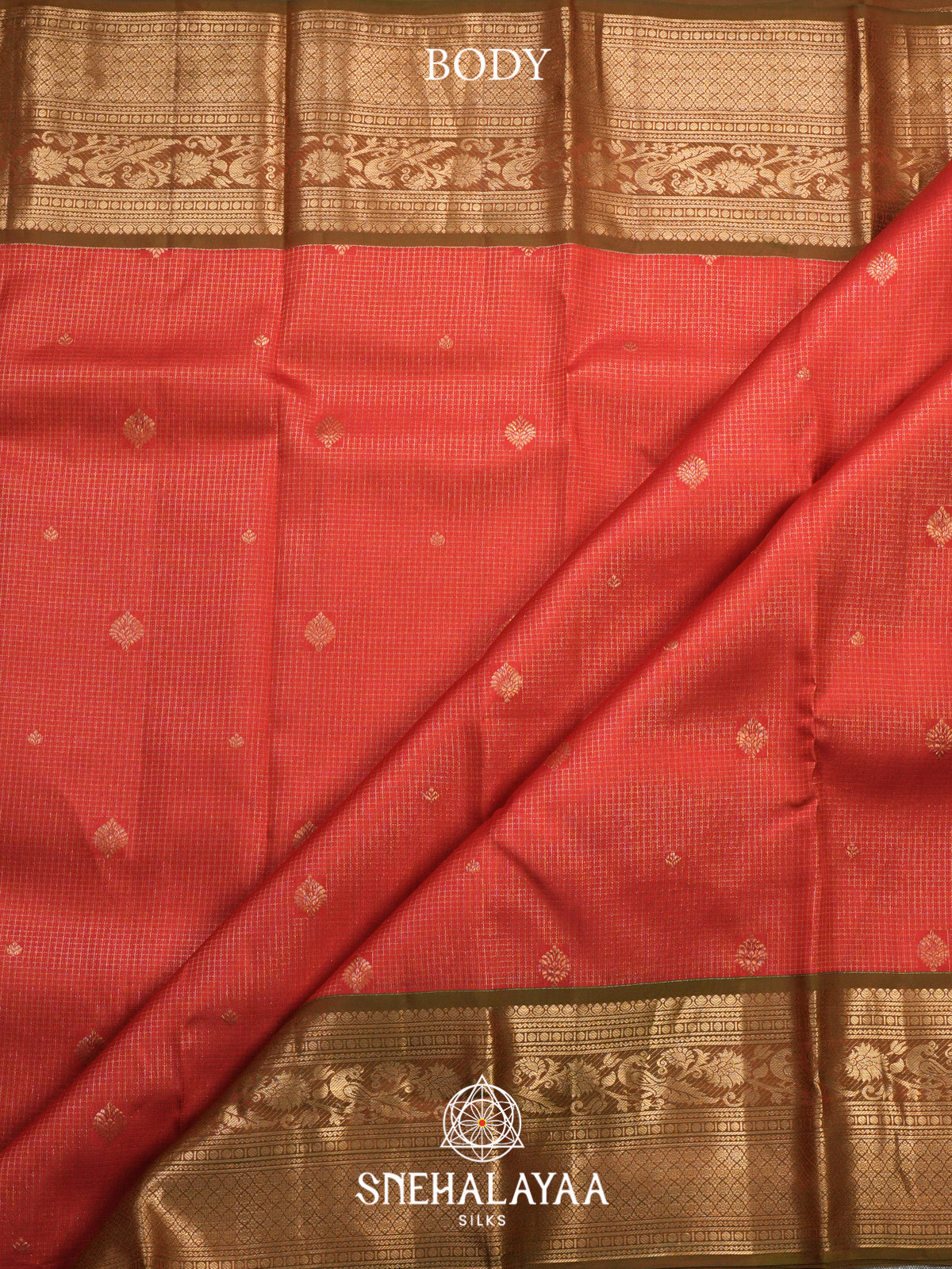 Orange Kanjivaram Silk Saree