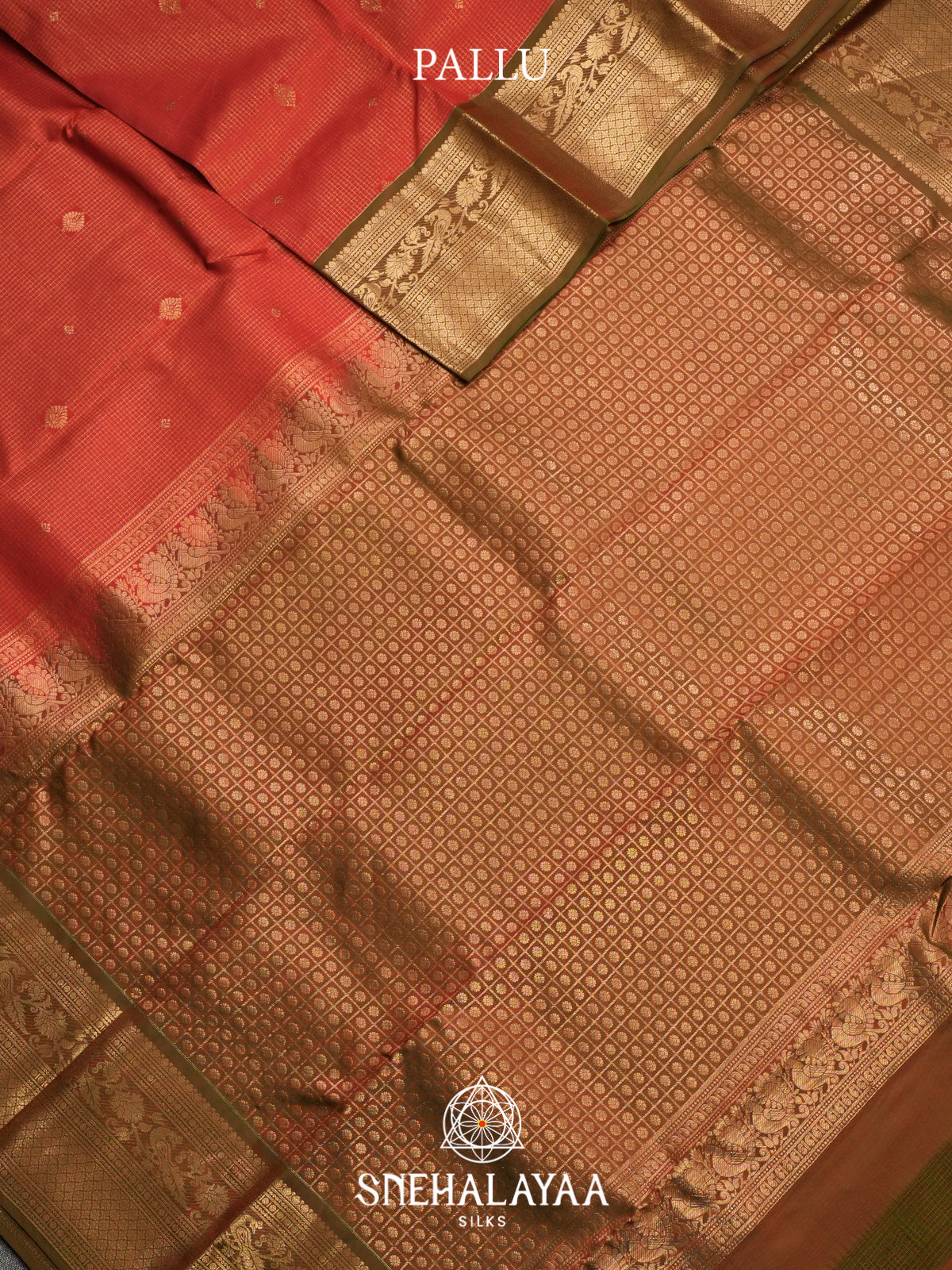 Orange Kanjivaram Silk Saree