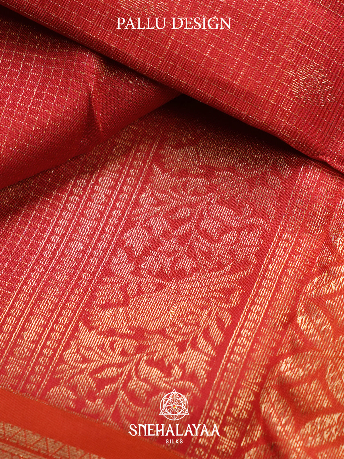 Rust Orange Kanjivaram Silk Saree