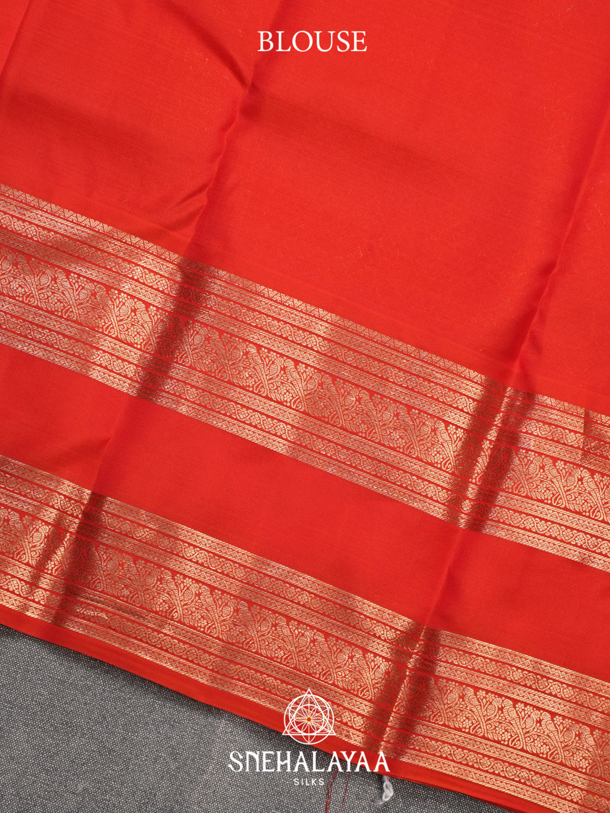 Rust Orange Kanjivaram Silk Saree