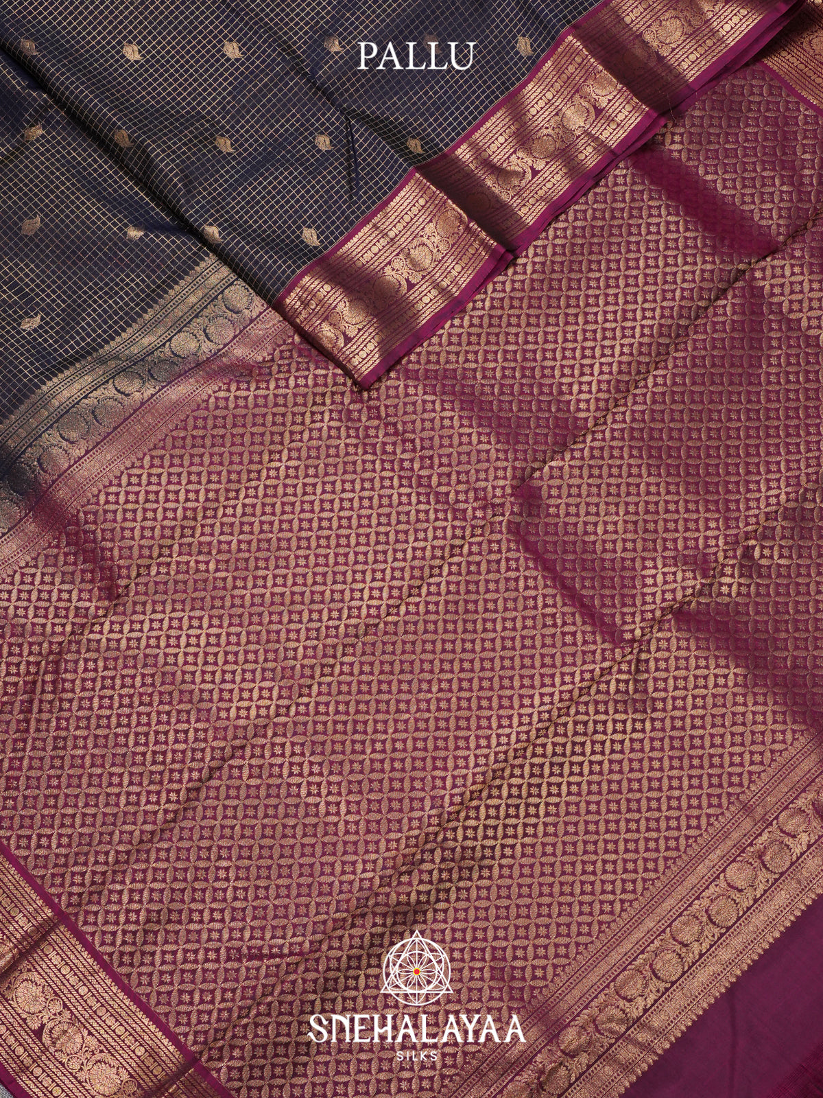 Midnight Blue Kanjivaram Silk Saree