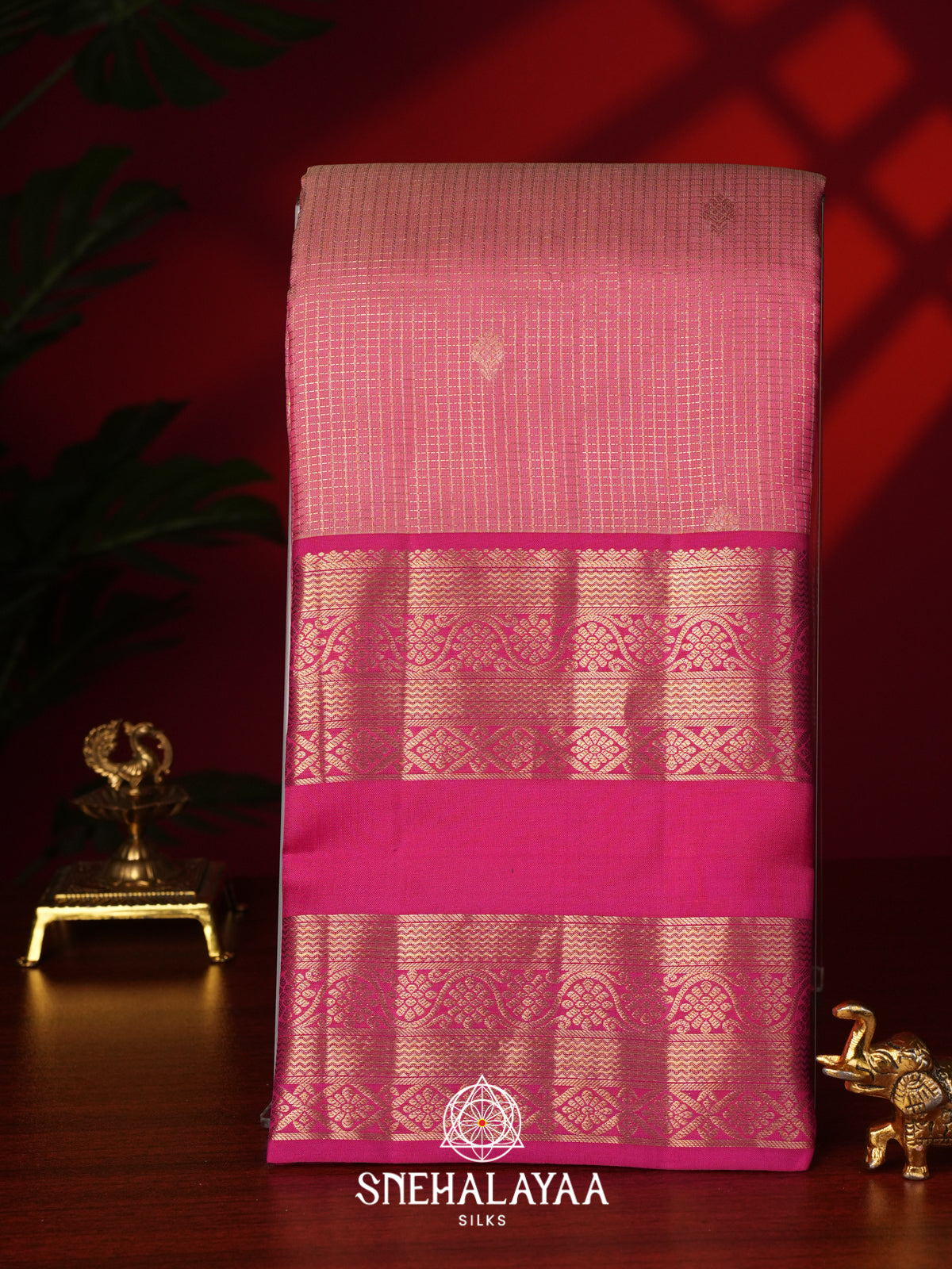 Pink Kanjivaram Silk Saree