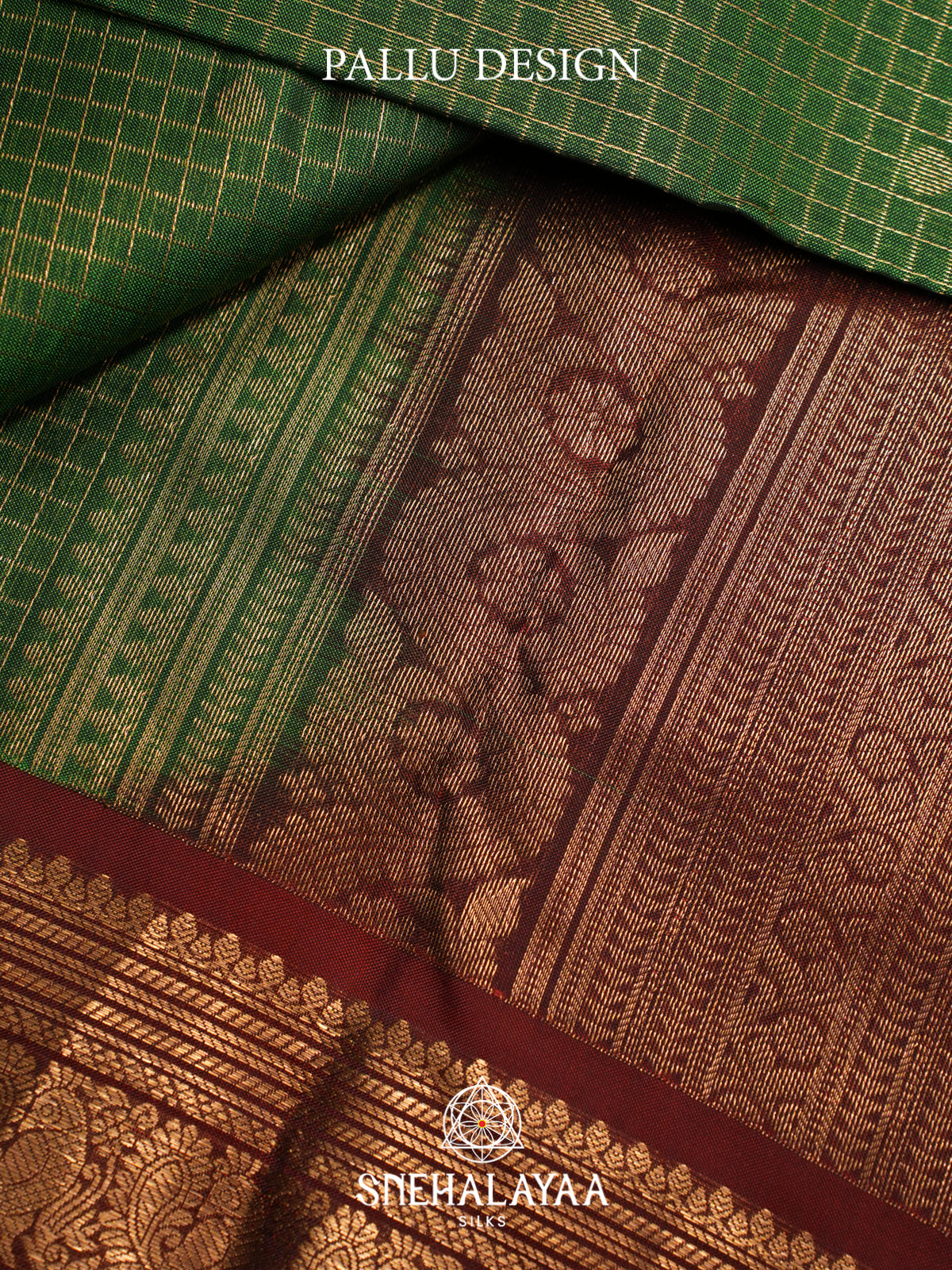 Forest Green Kanjivaram Silk Saree