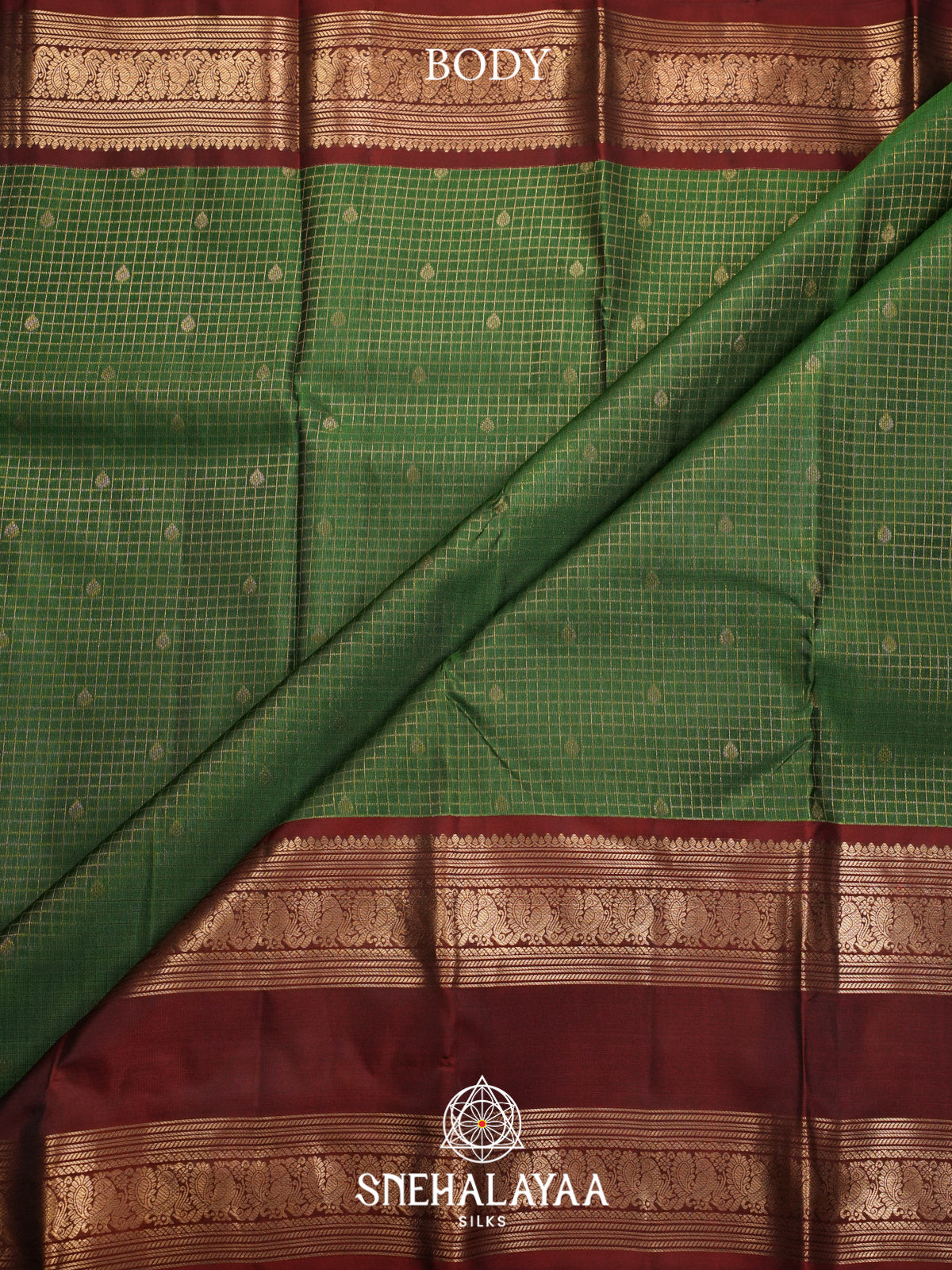 Forest Green Kanjivaram Silk Saree