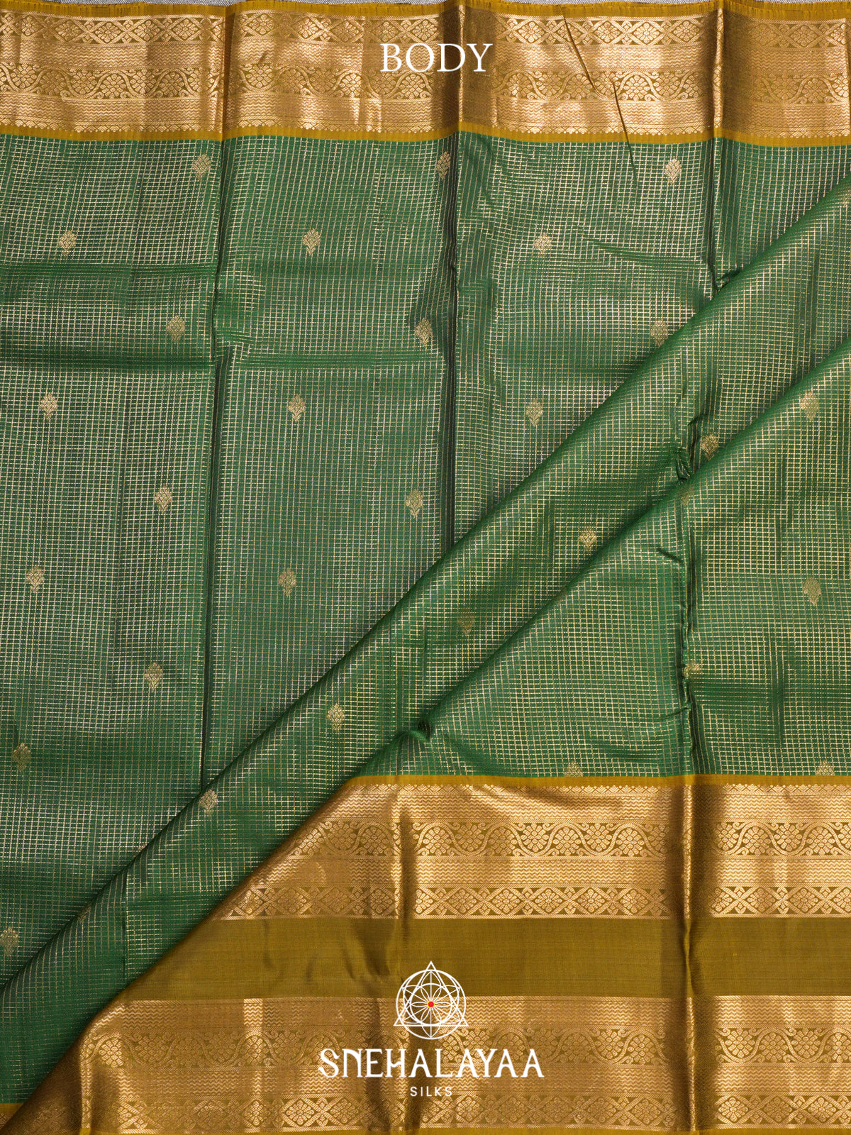 Emerald Green Kanjivaram Silk Saree