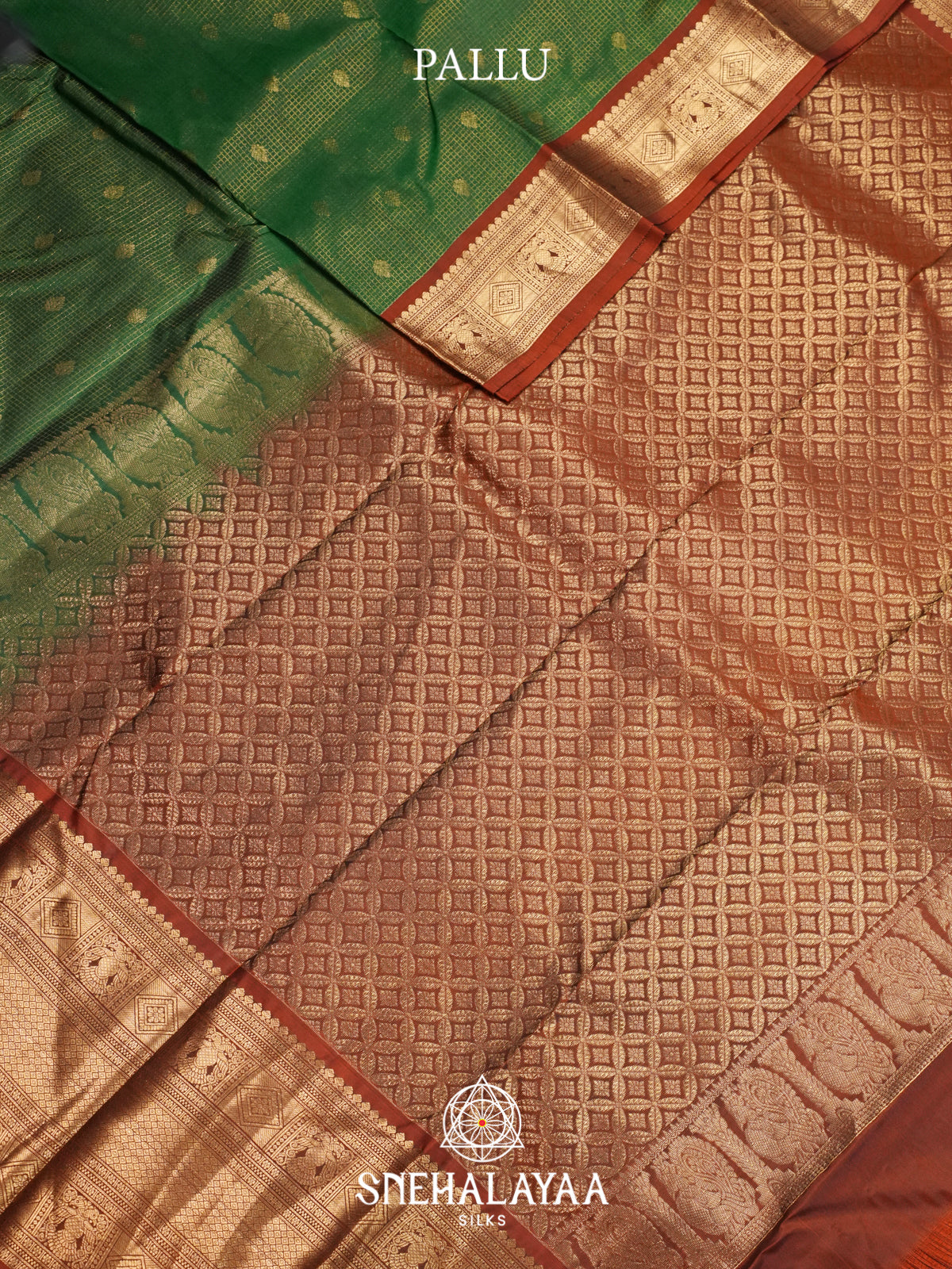 Forest Green Kanjivaram Silk Saree