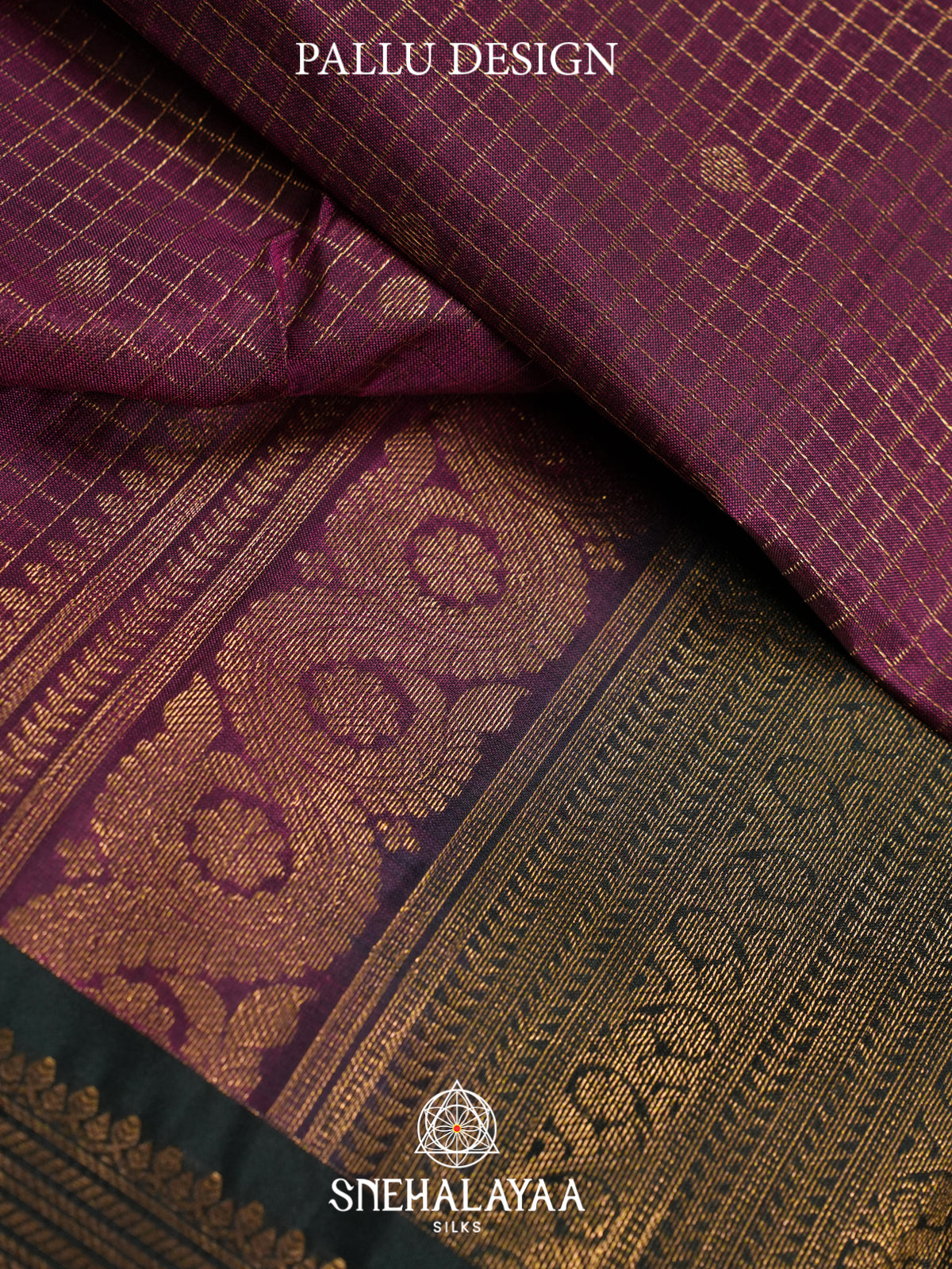 Wine Purple Kanjivaram Silk Saree