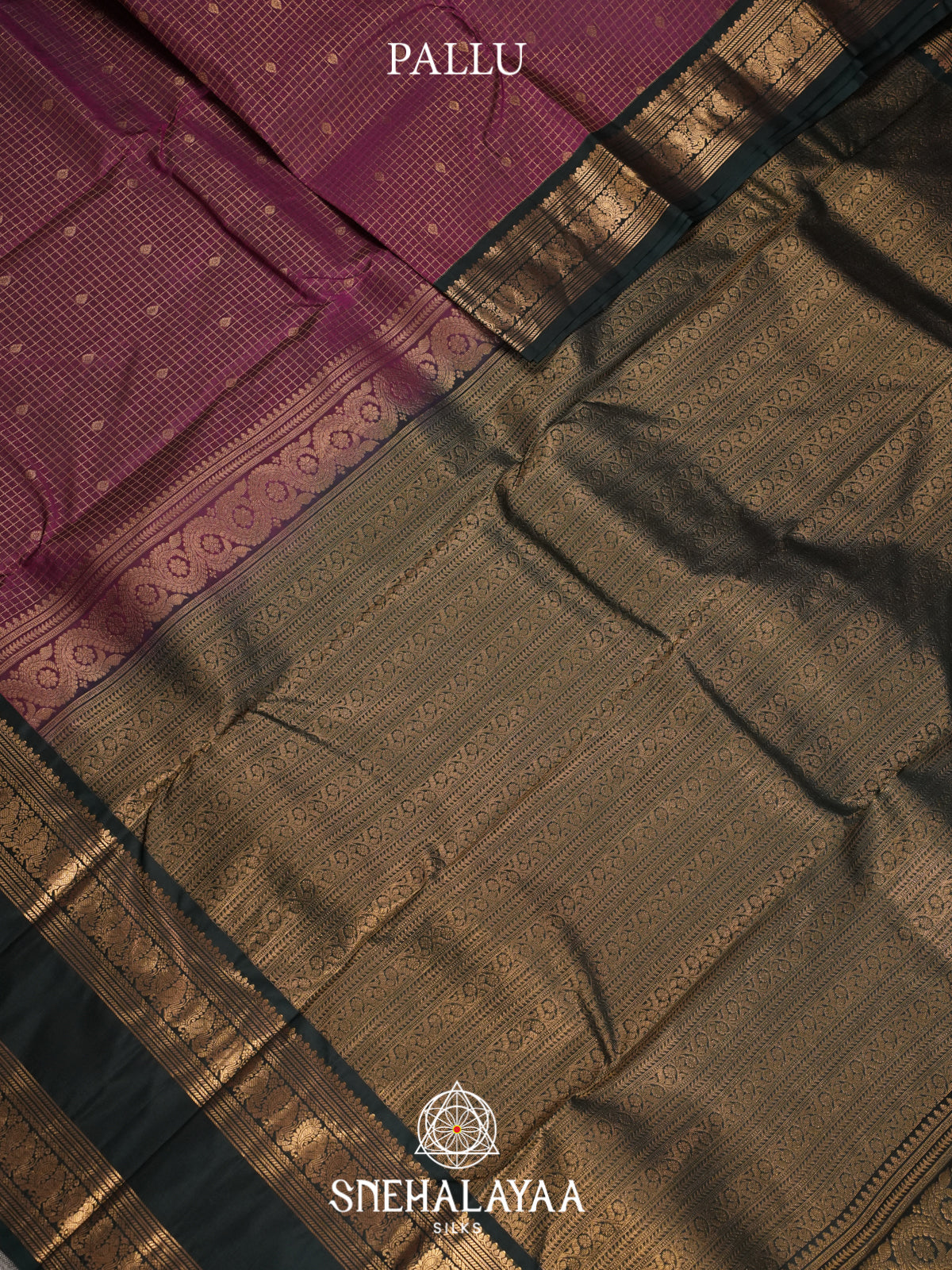 Wine Purple Kanjivaram Silk Saree