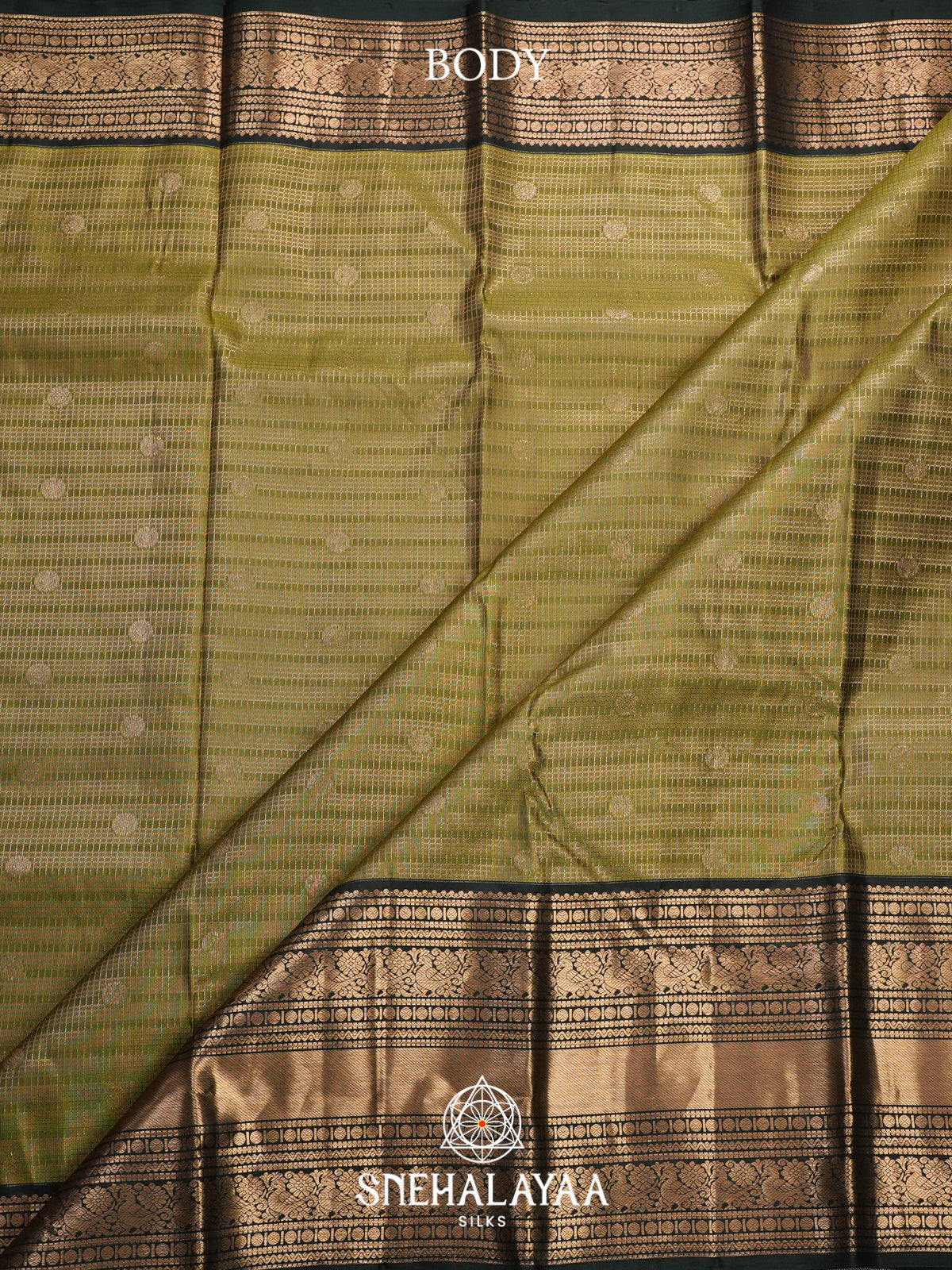 Moss Green Kanjivaram Silk Saree