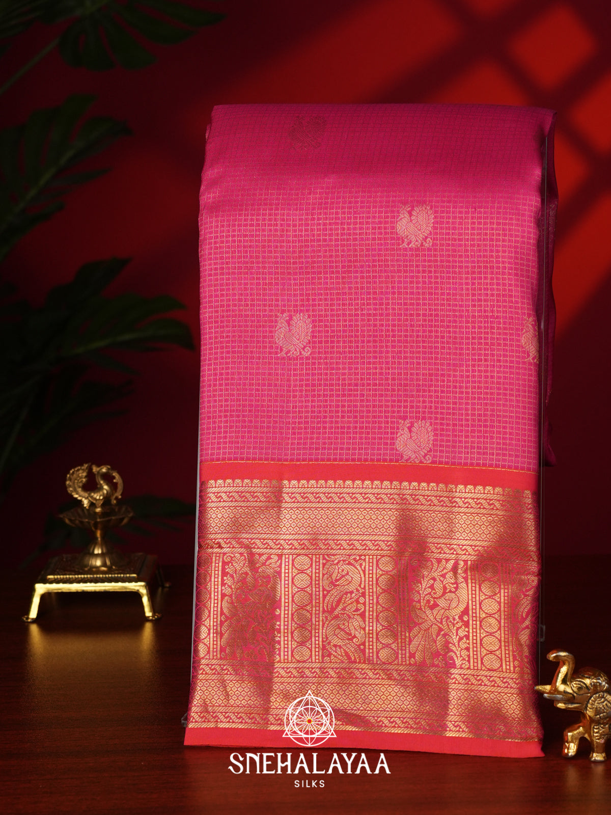 Pink Kanjivaram Silk Saree