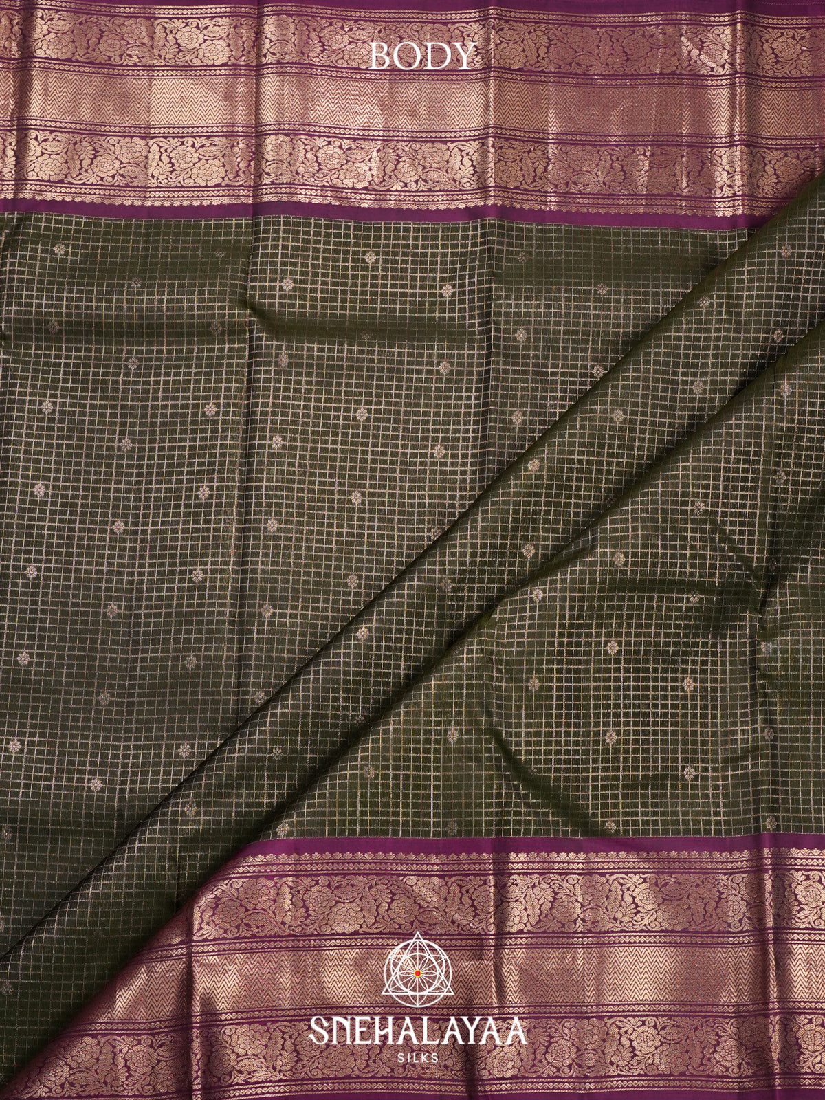 Forest Green Kanjivaram Silk Saree