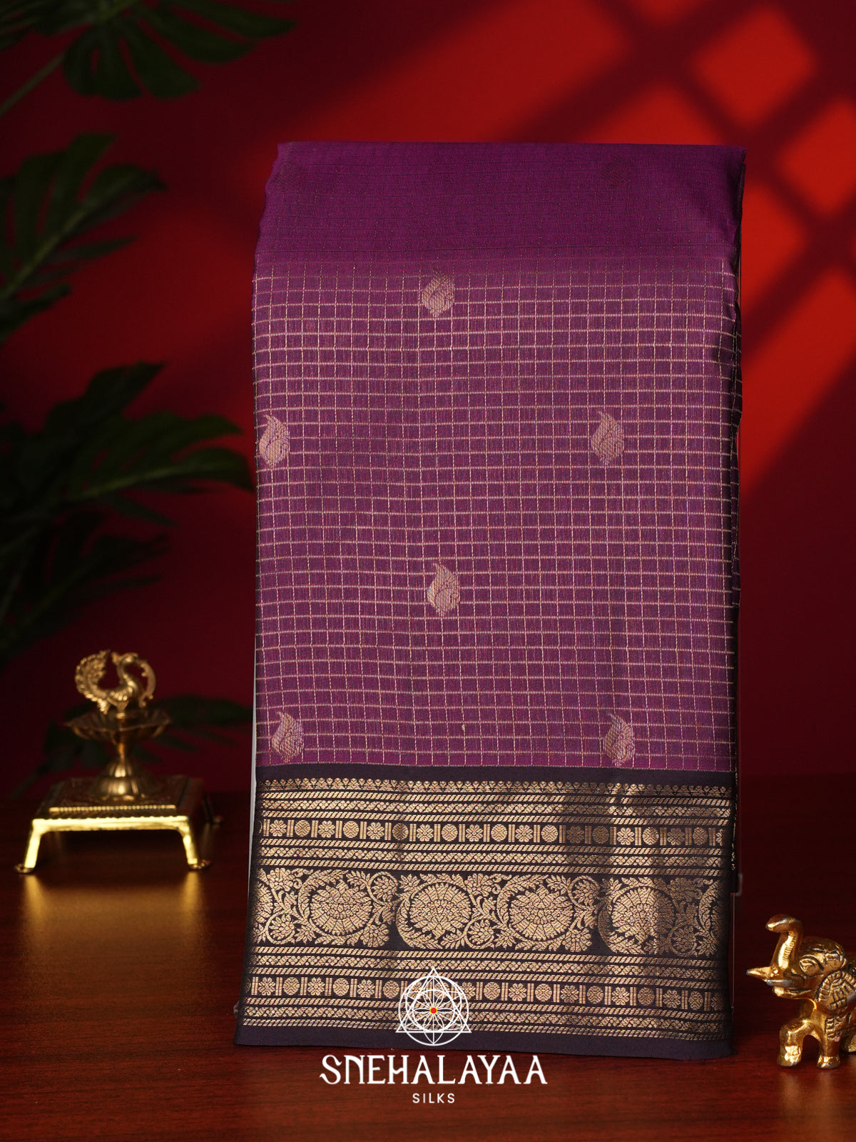 Magenta Kanjivaram Silk Saree