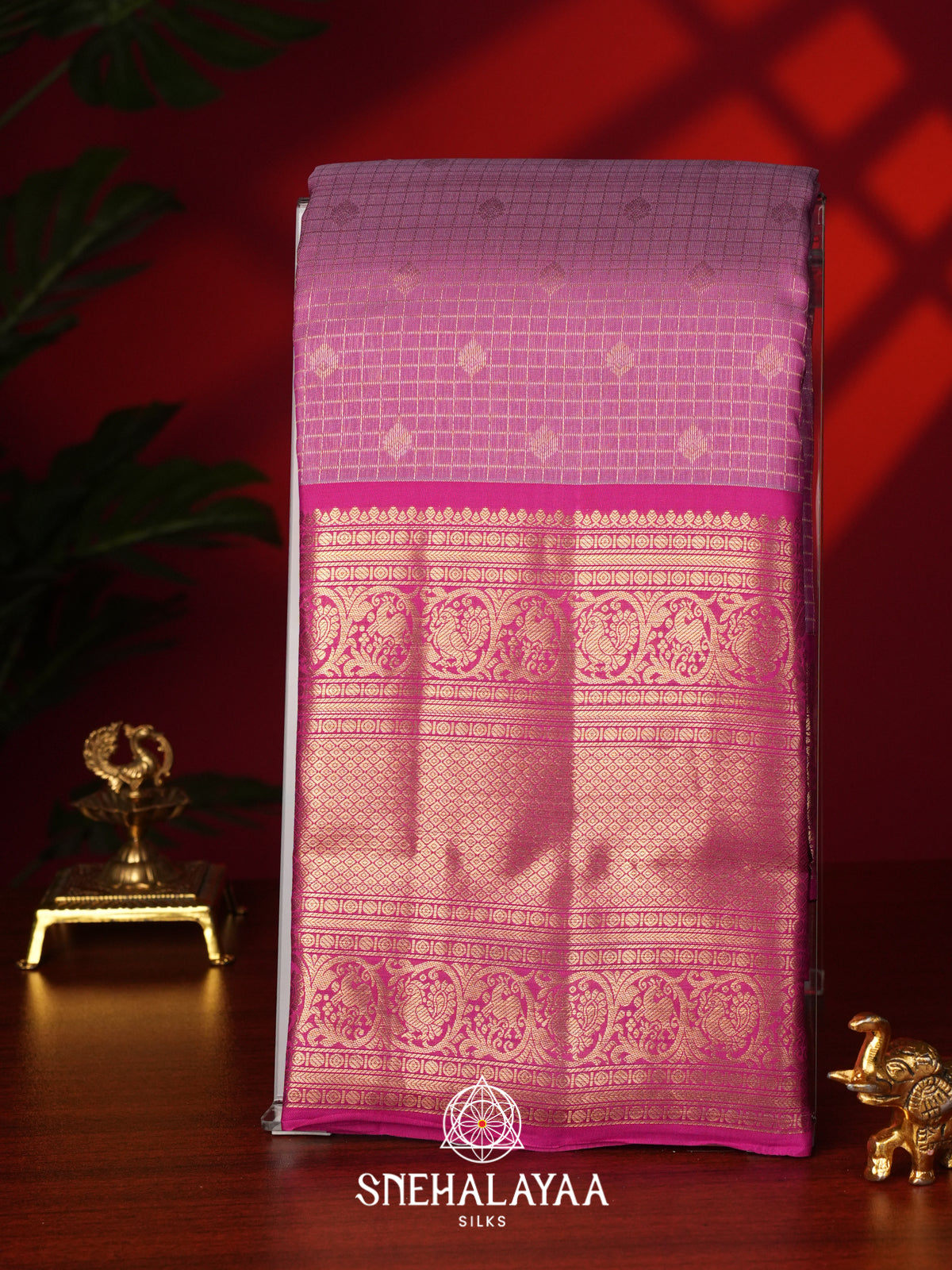 Pink Kanjivaram Silk Saree