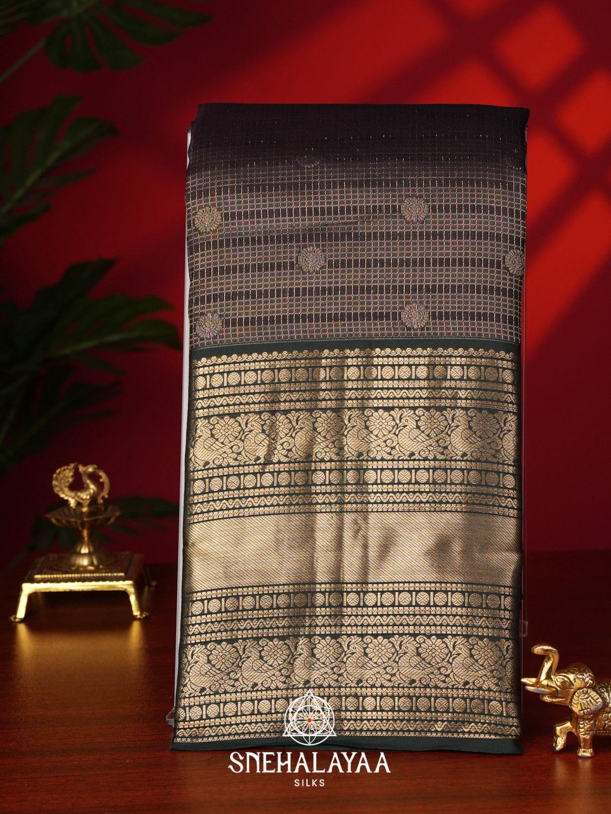 Black Kanjivaram Silk Saree
