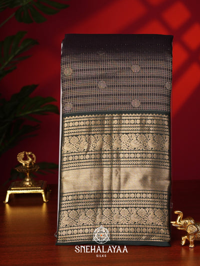 Black Kanjivaram Silk Saree