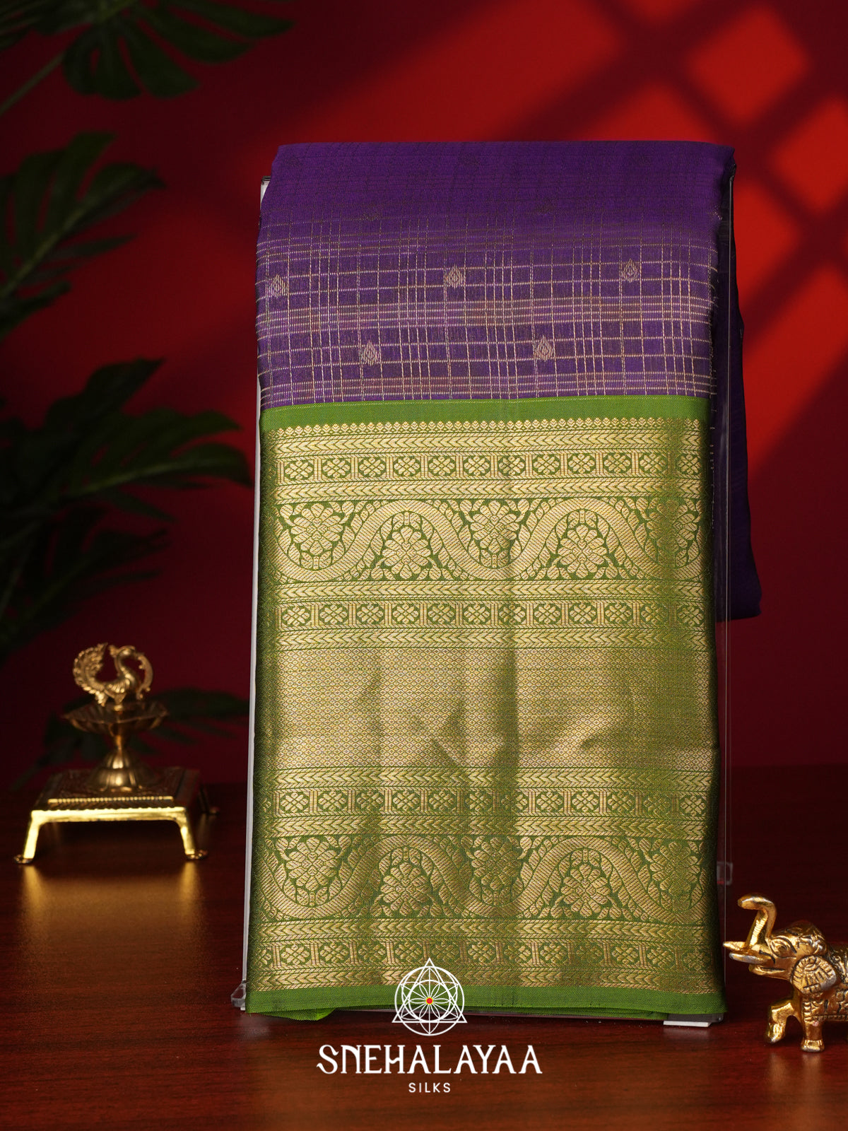 Purple Kanjivaram Silk Saree