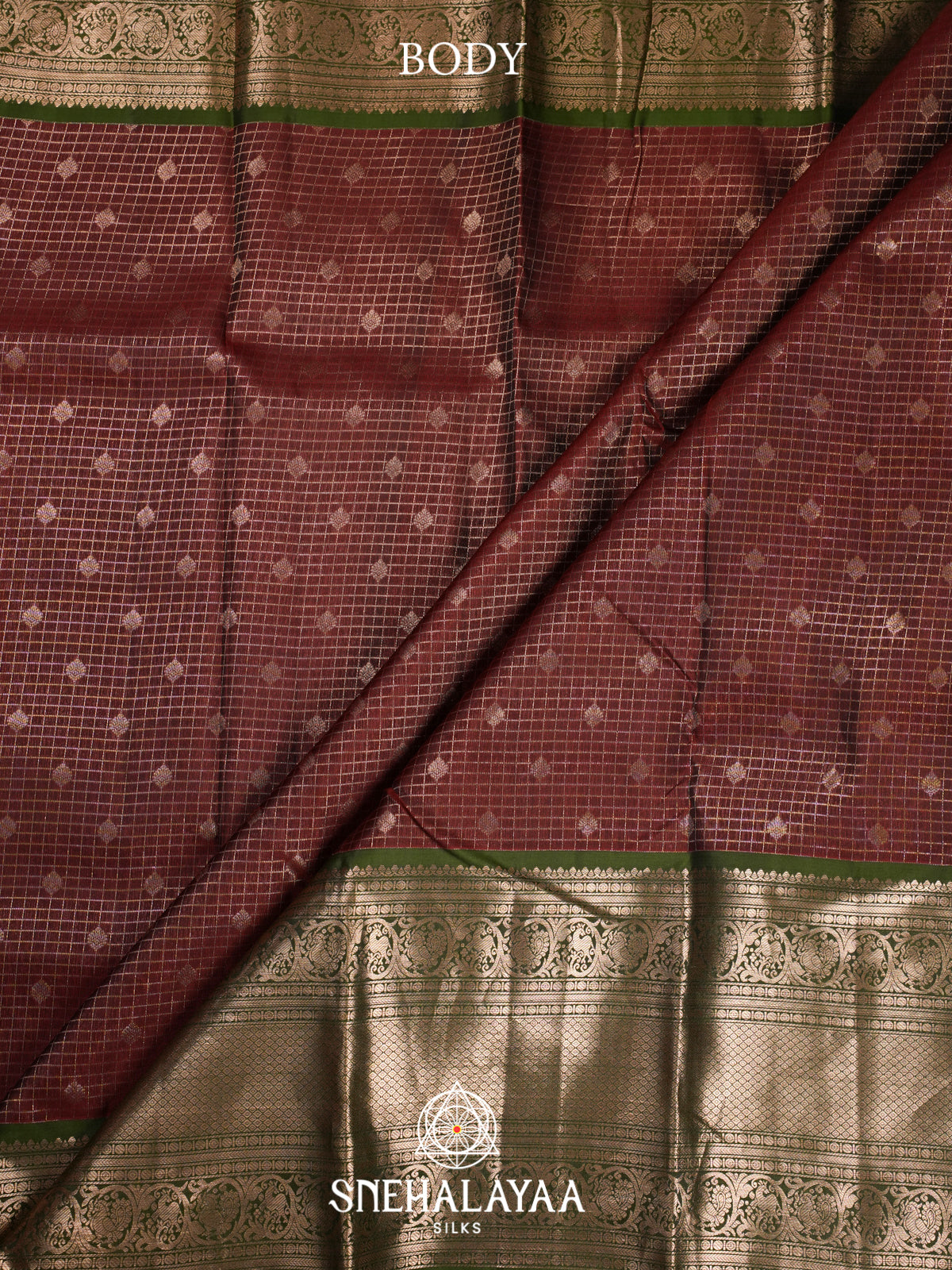 Brown Kanjivaram Silk Saree