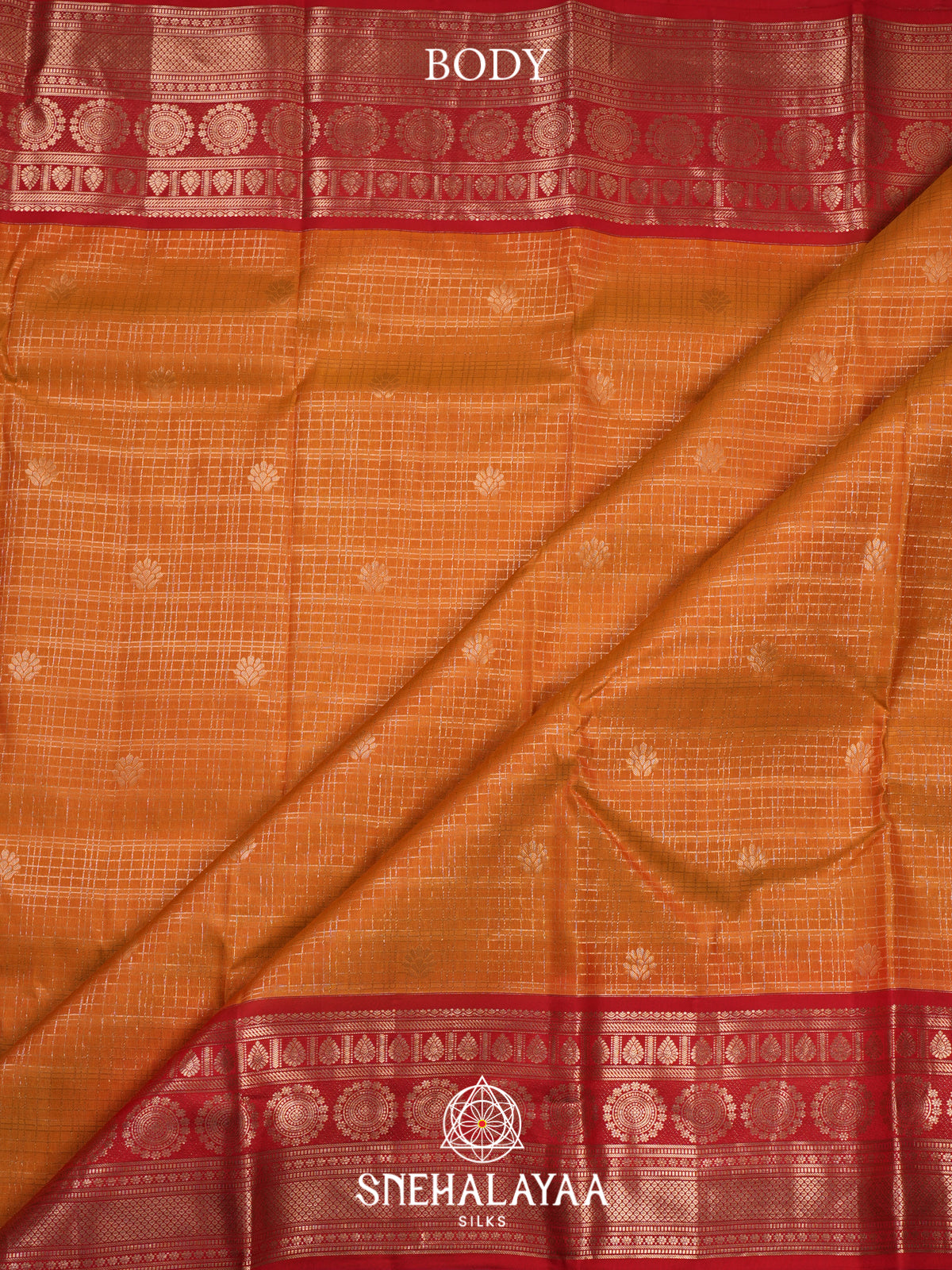 Orange Kanjivaram Silk Saree