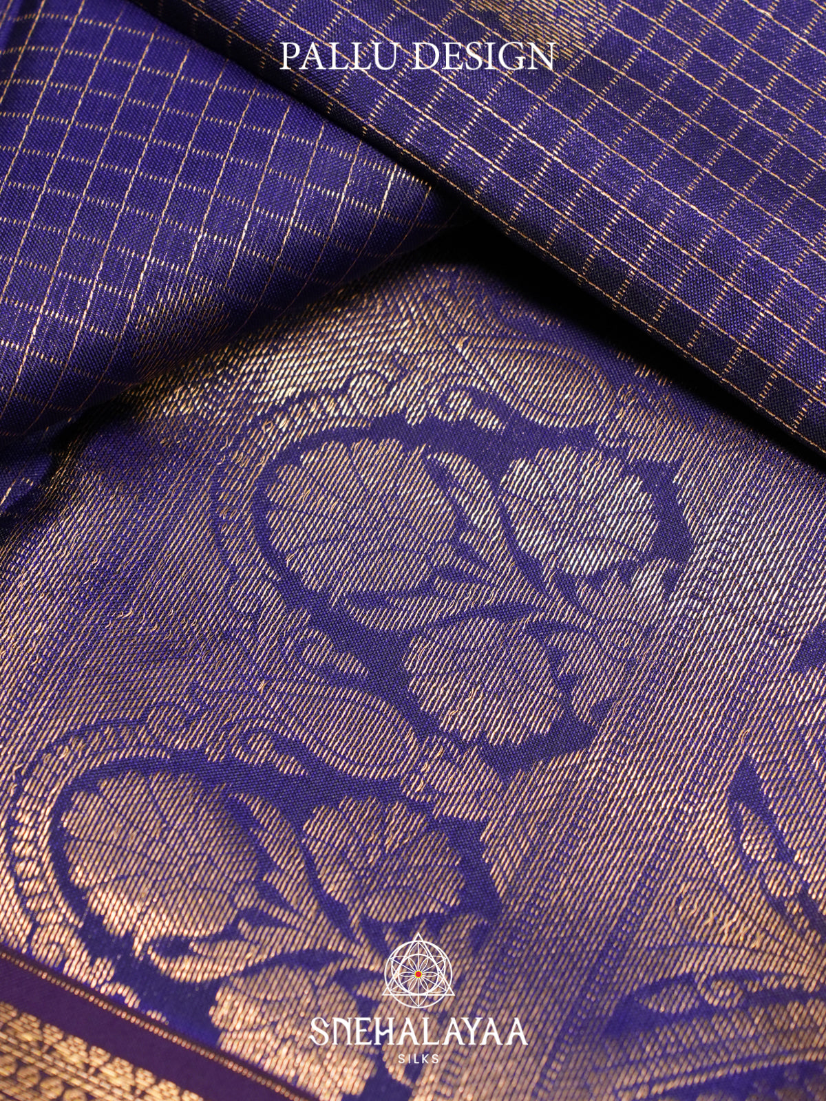 Ink Blue Kanjivaram Silk Saree