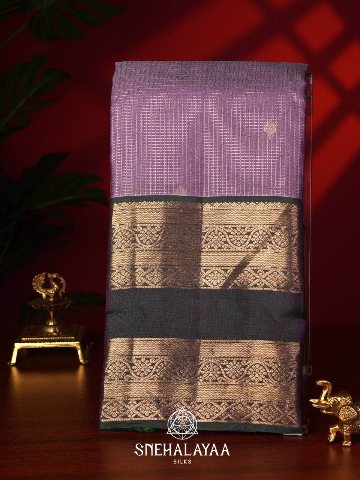 Lavender Kanjivaram Silk Saree