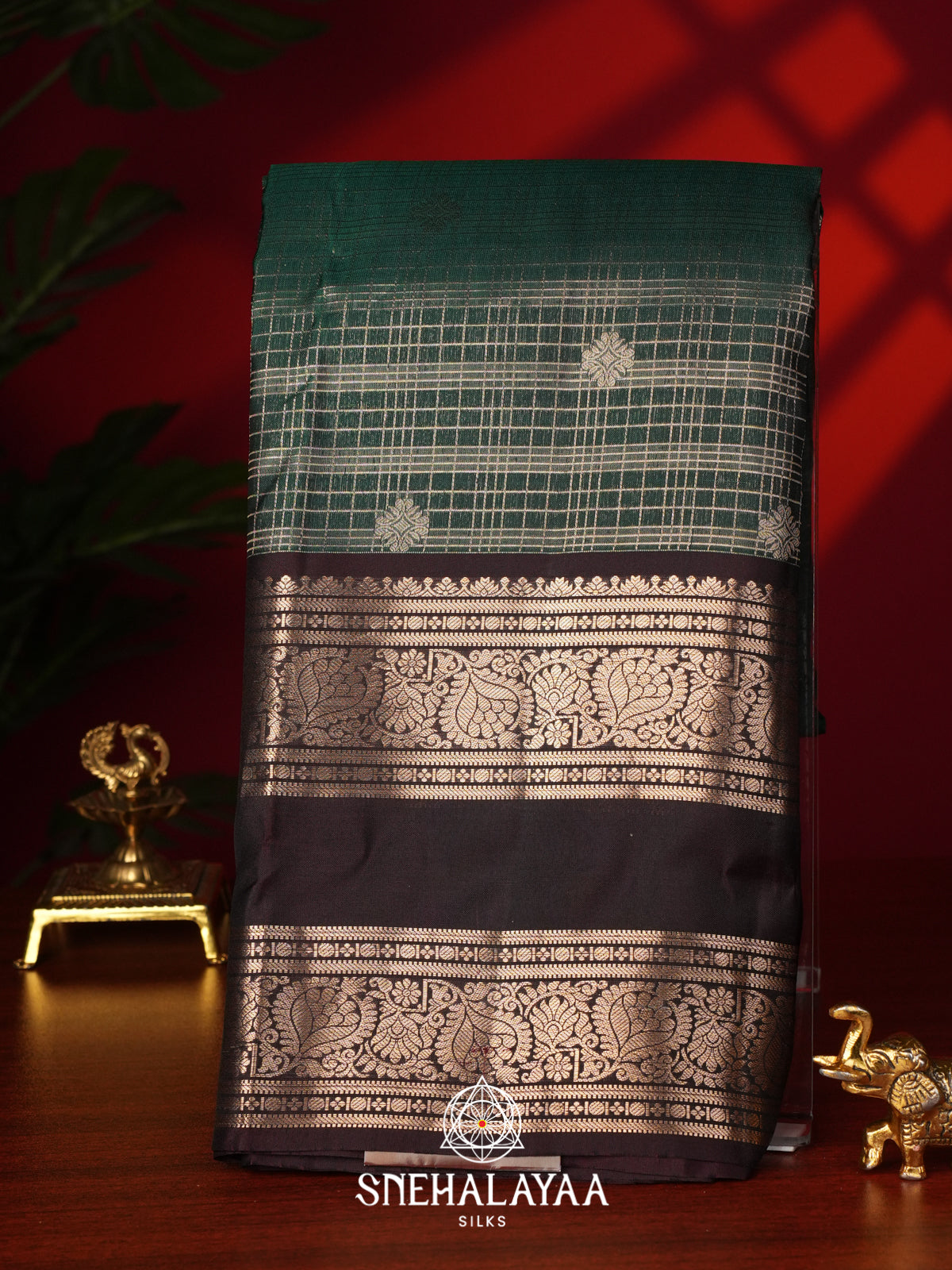 Pale Teal Kanjivaram Silk Saree