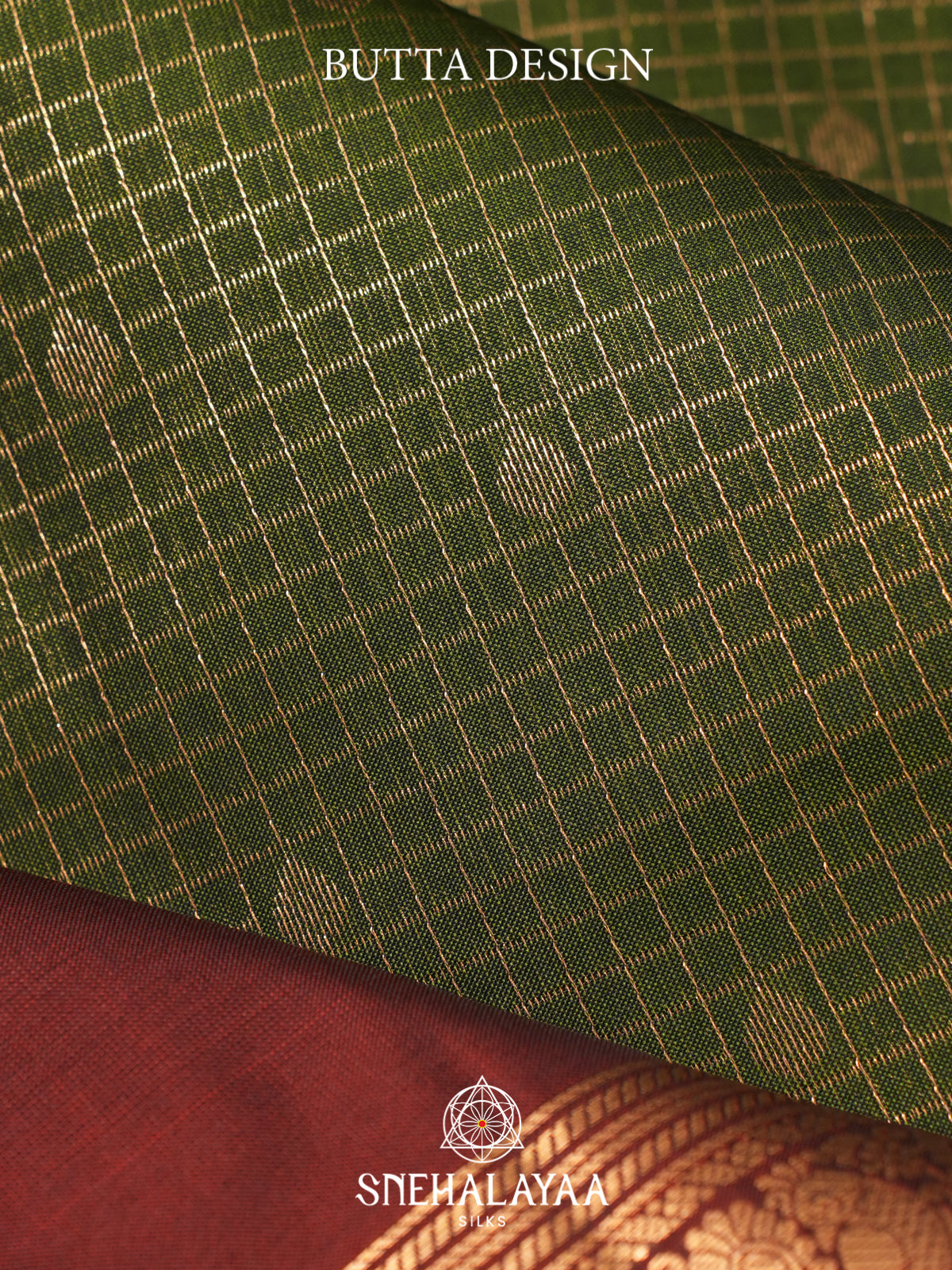 Olive Green Kanjivaram Silk Saree