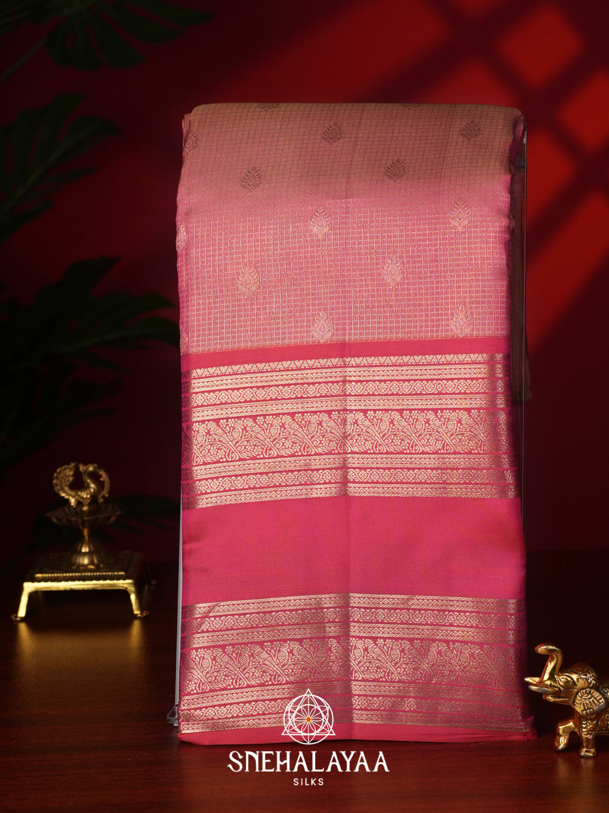 Pink Kanjivaram Silk Saree