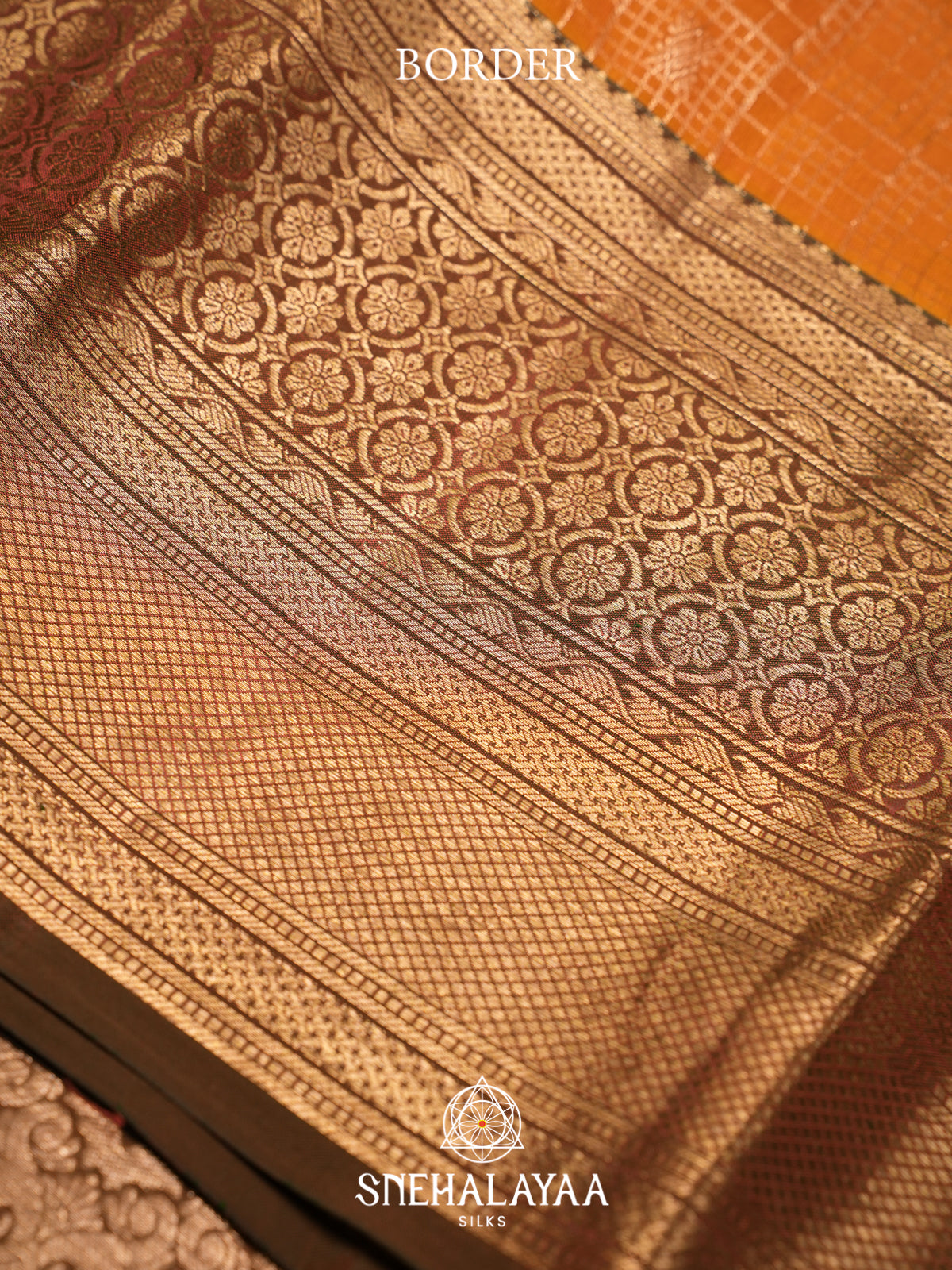 Orange Kanjivaram Silk Saree