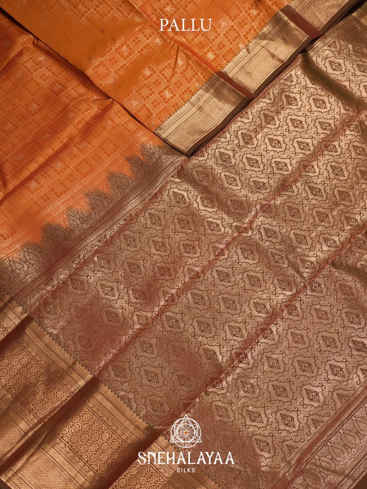 Orange Kanjivaram Silk Saree