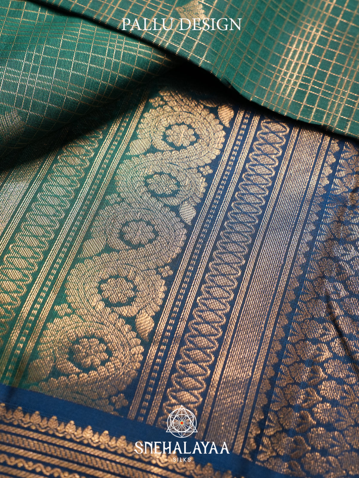 Teal Geen Kanjivaram Silk Saree