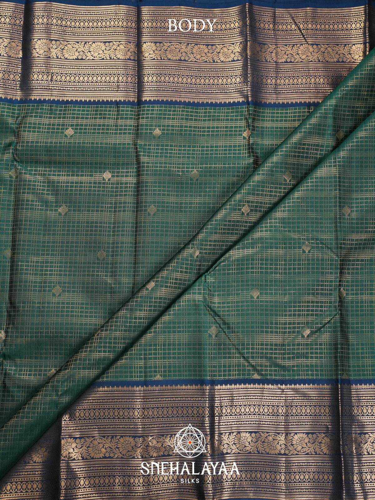 Teal Geen Kanjivaram Silk Saree