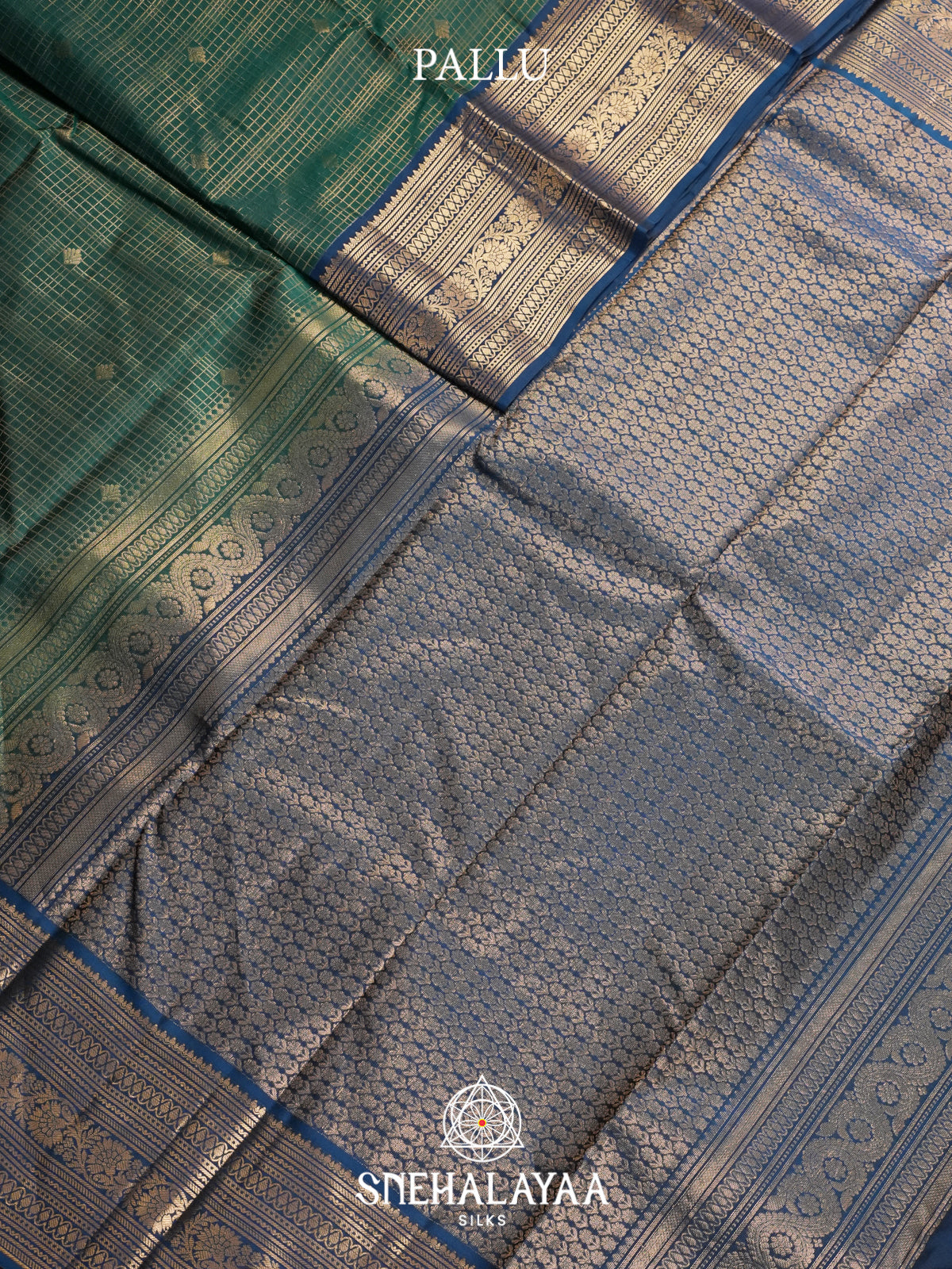 Teal Geen Kanjivaram Silk Saree