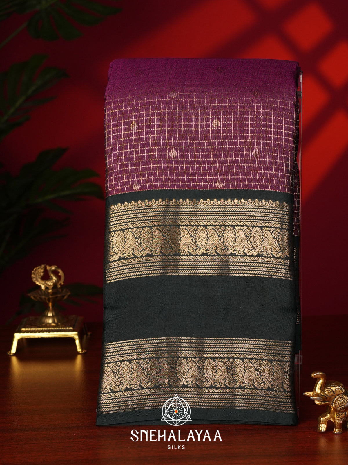 Magenta Kanjivaram Silk Saree