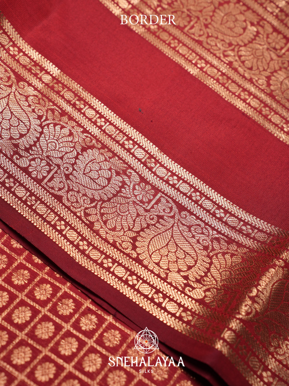 Rust Orange Kanjivaram Silk Saree