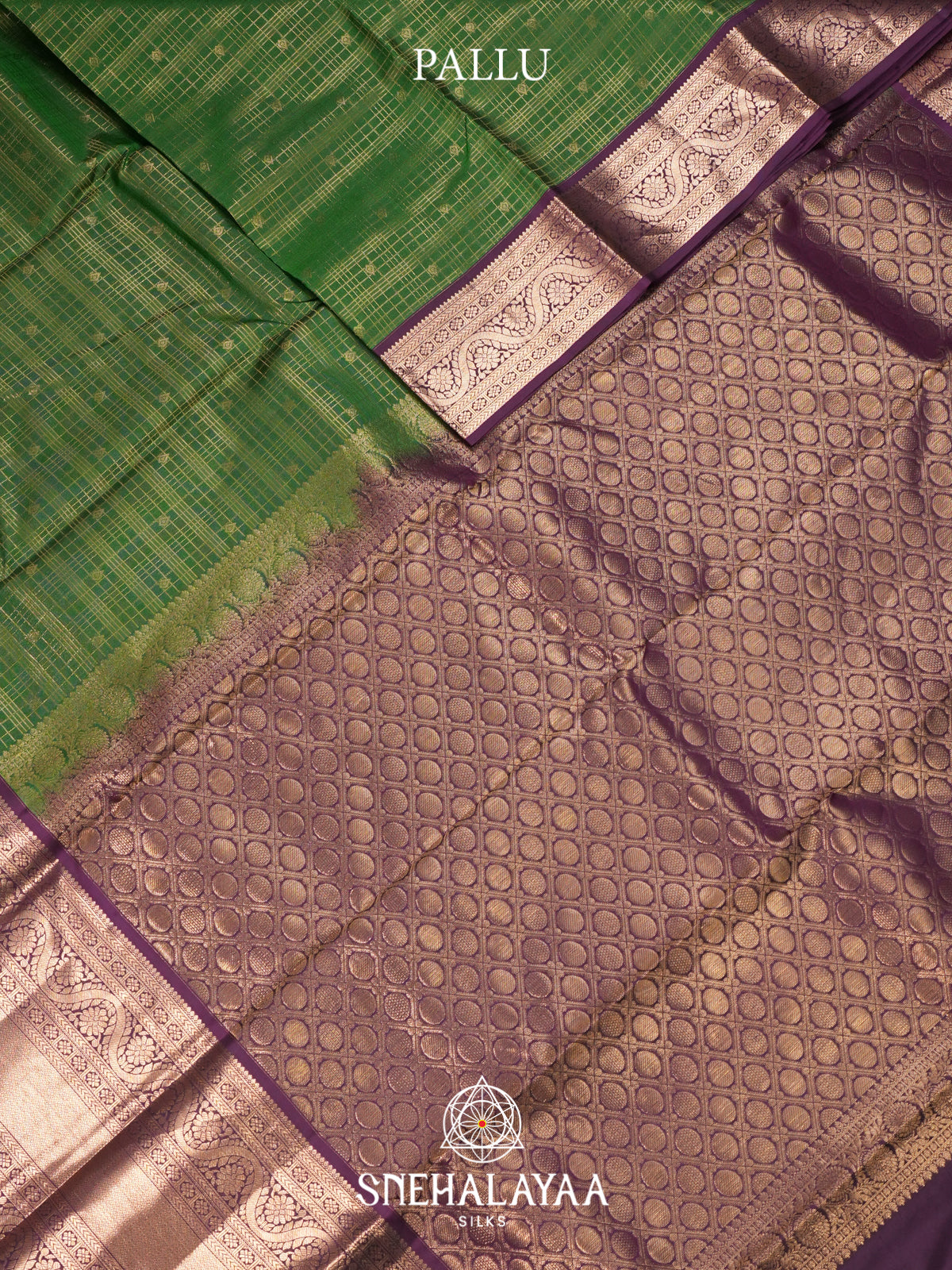 Parrot Green Kanjivaram Silk Saree