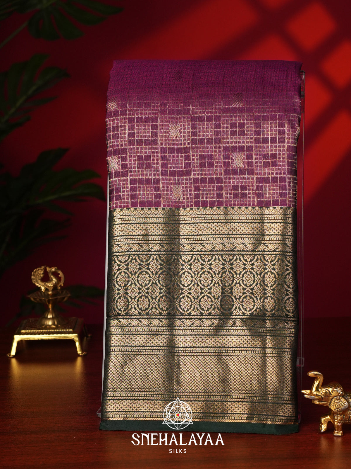 Magenta Kanjivaram Silk Saree