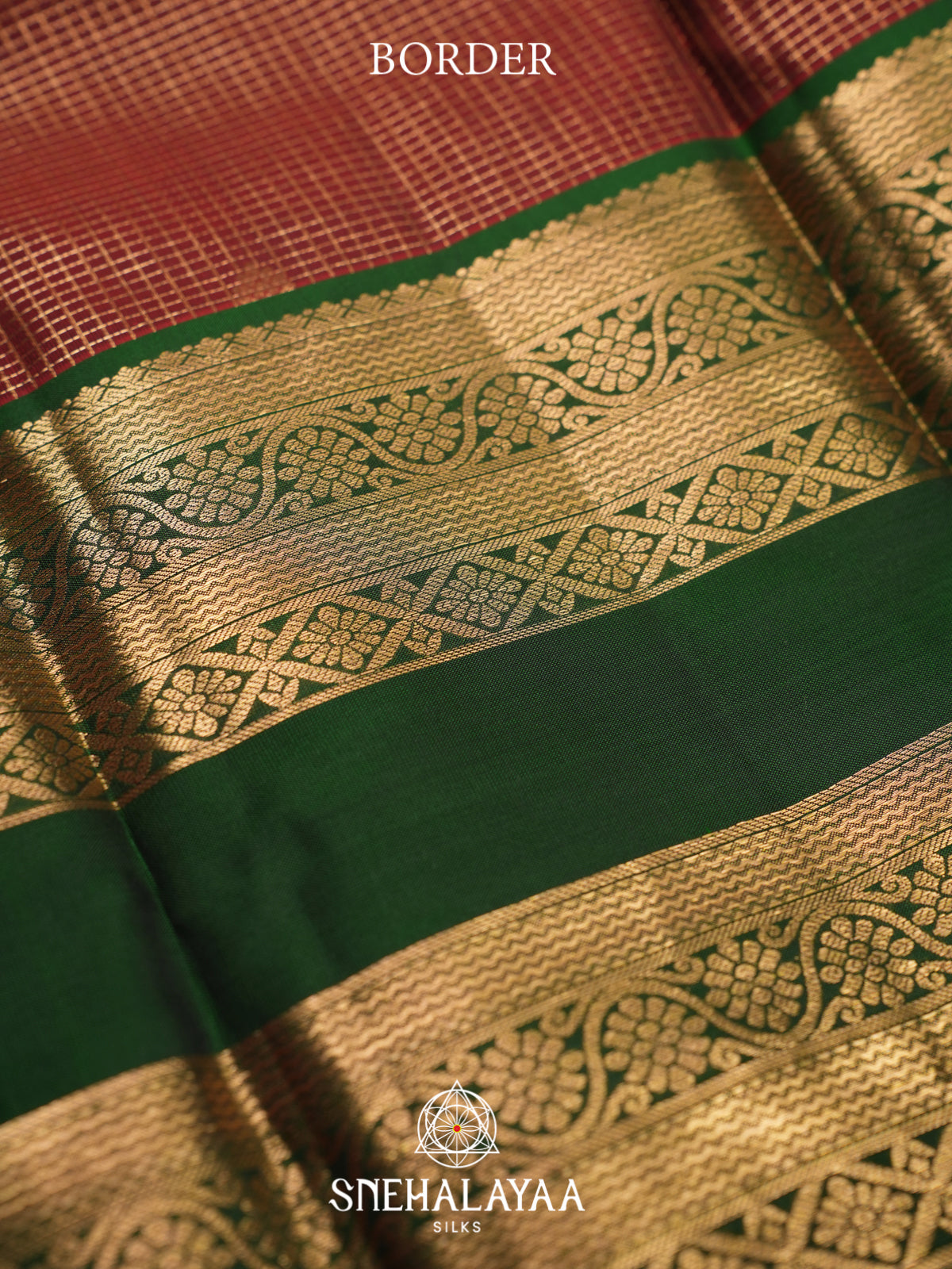 Brick Red Kanjivaram Silk Saree