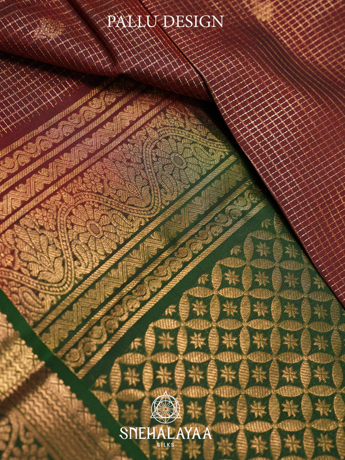 Brick Red Kanjivaram Silk Saree