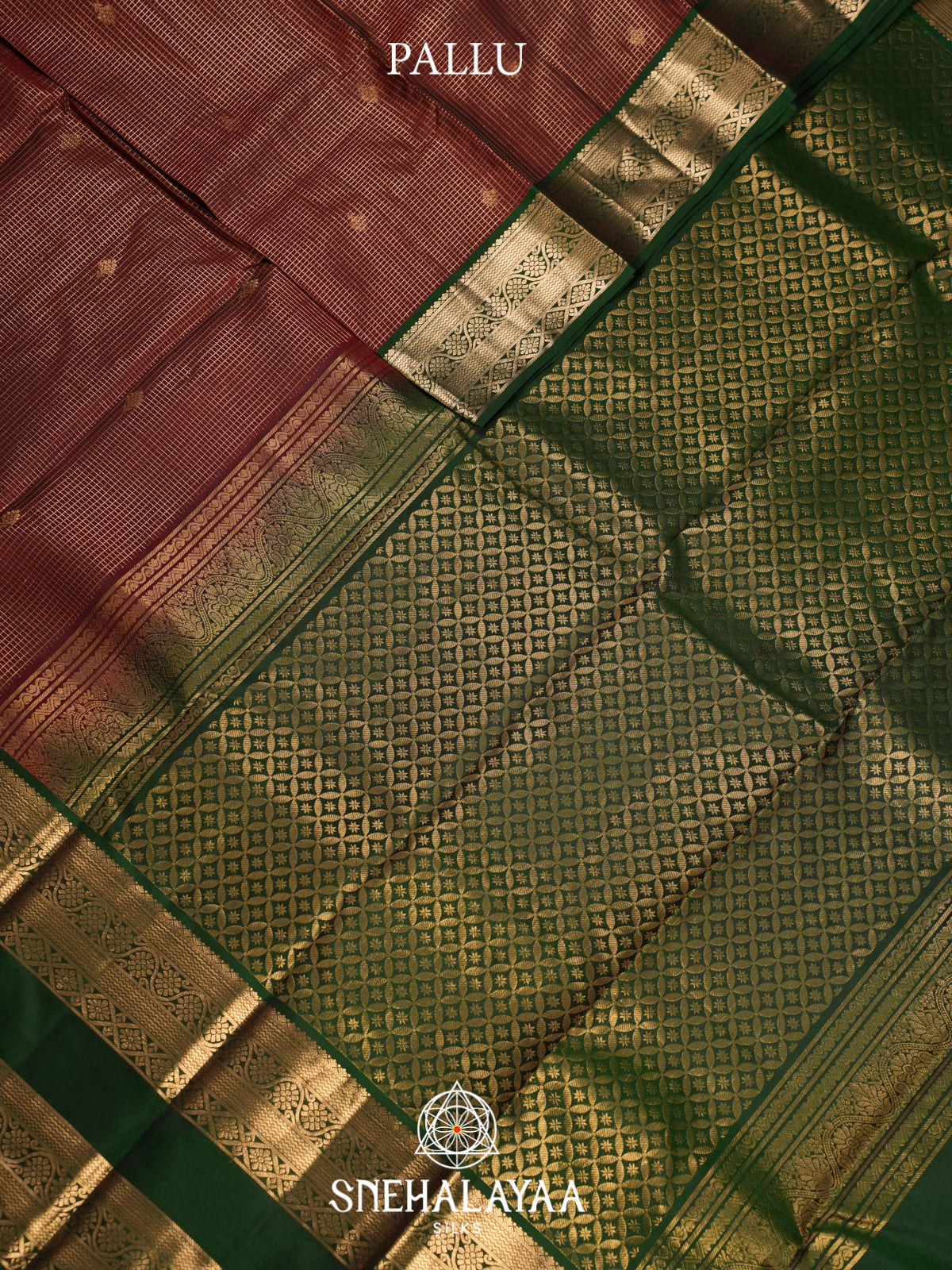Brick Red Kanjivaram Silk Saree