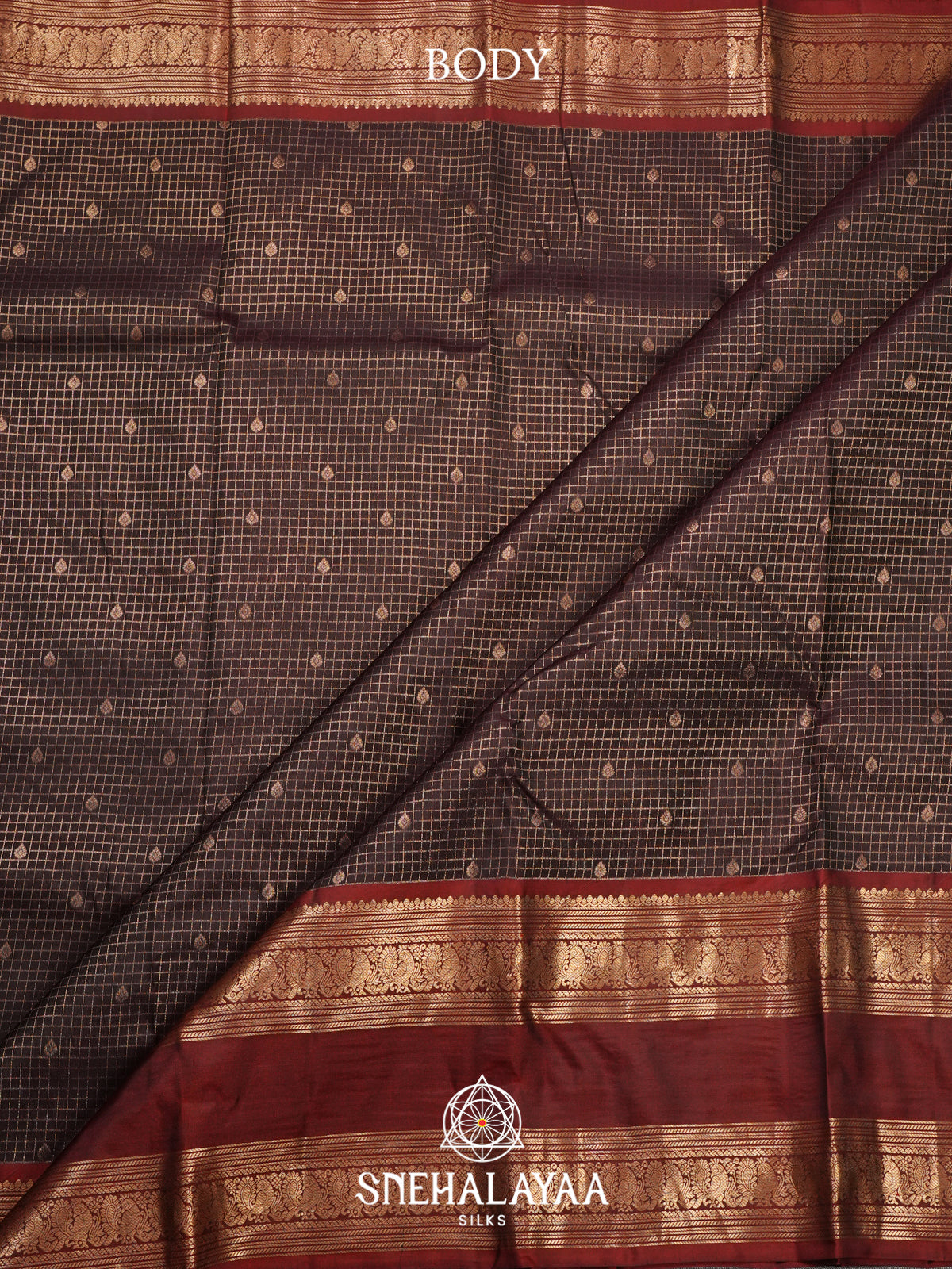 Coffee Brown Kanjivaram Silk Saree