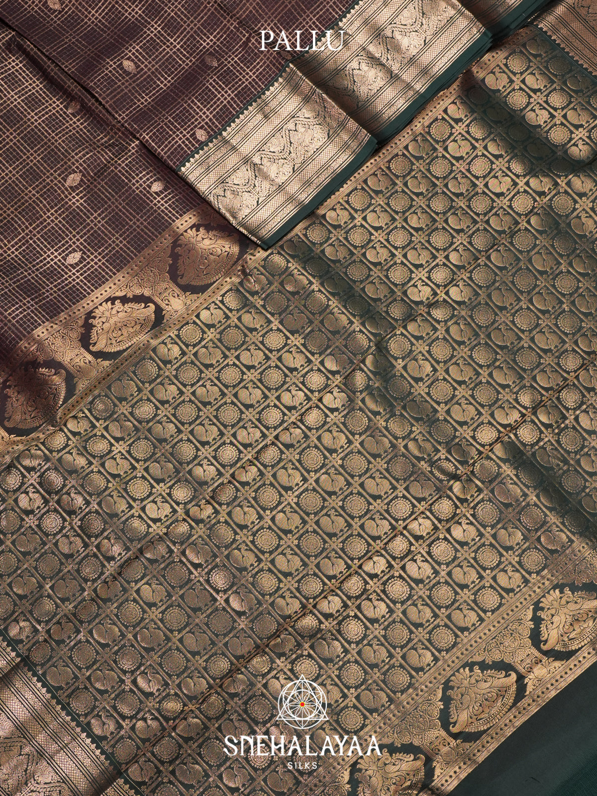 Brown Kanjivaram Silk Saree