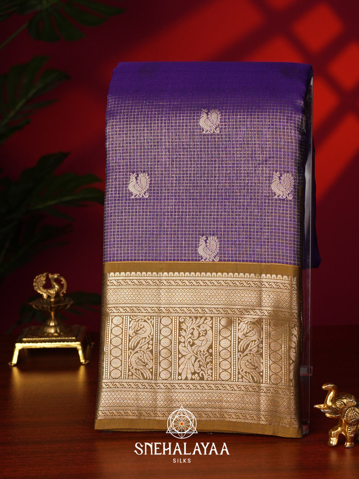 Lilac Kanjivaram Silk Saree